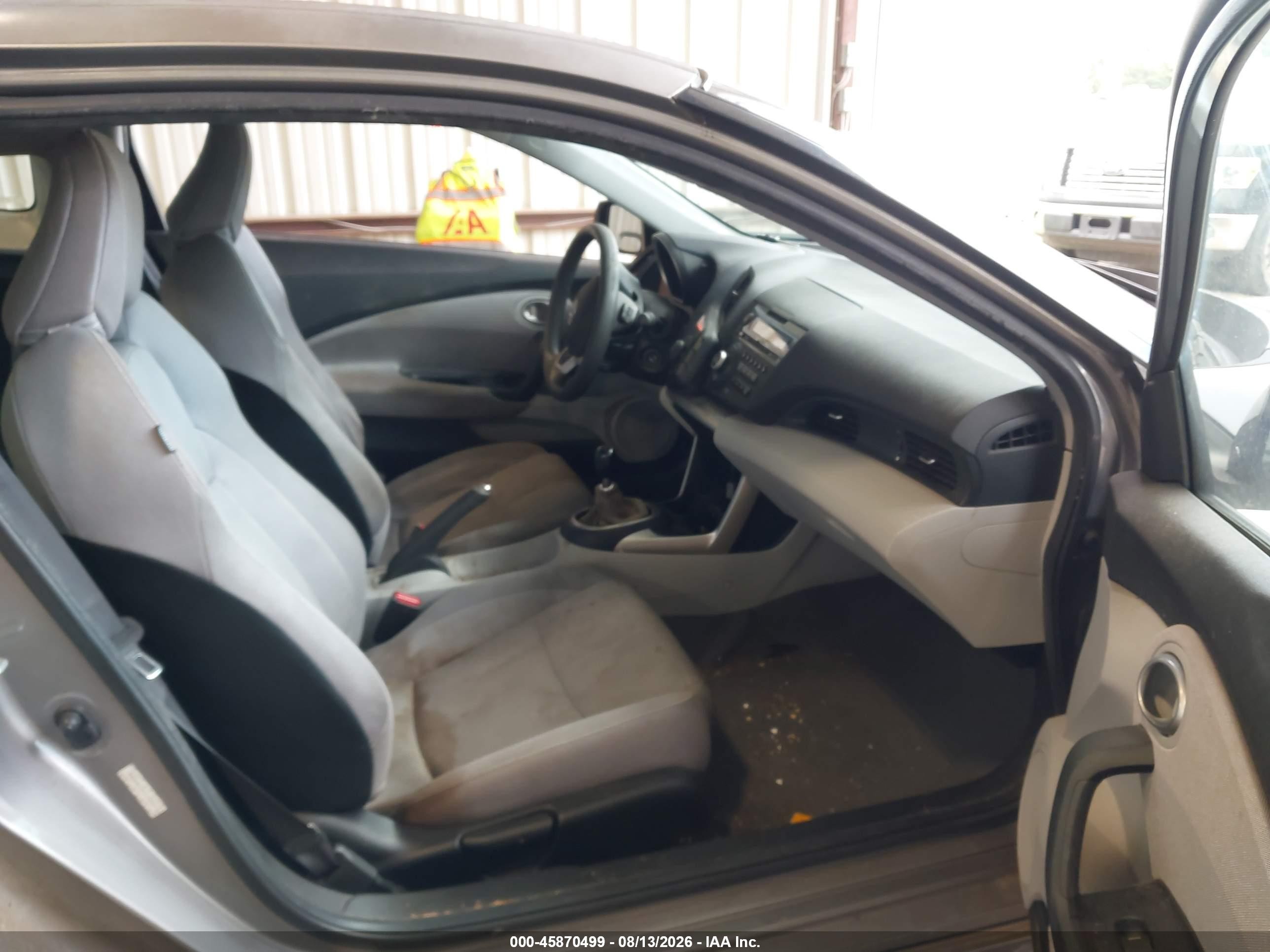 2012 Honda Cr-z   Silver vin: JHMZF1C4XCS002968