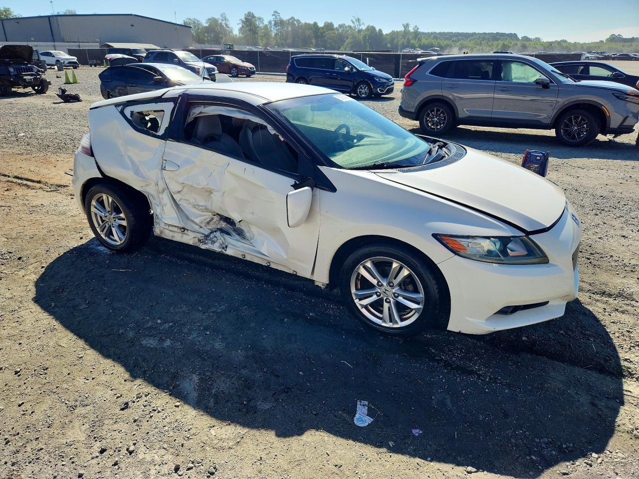 2011 Honda Cr-z Ex White vin: JHMZF1C62BS008277