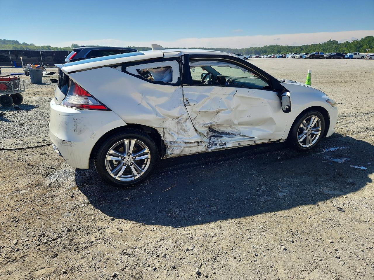 2011 Honda Cr-z Ex White vin: JHMZF1C62BS008277