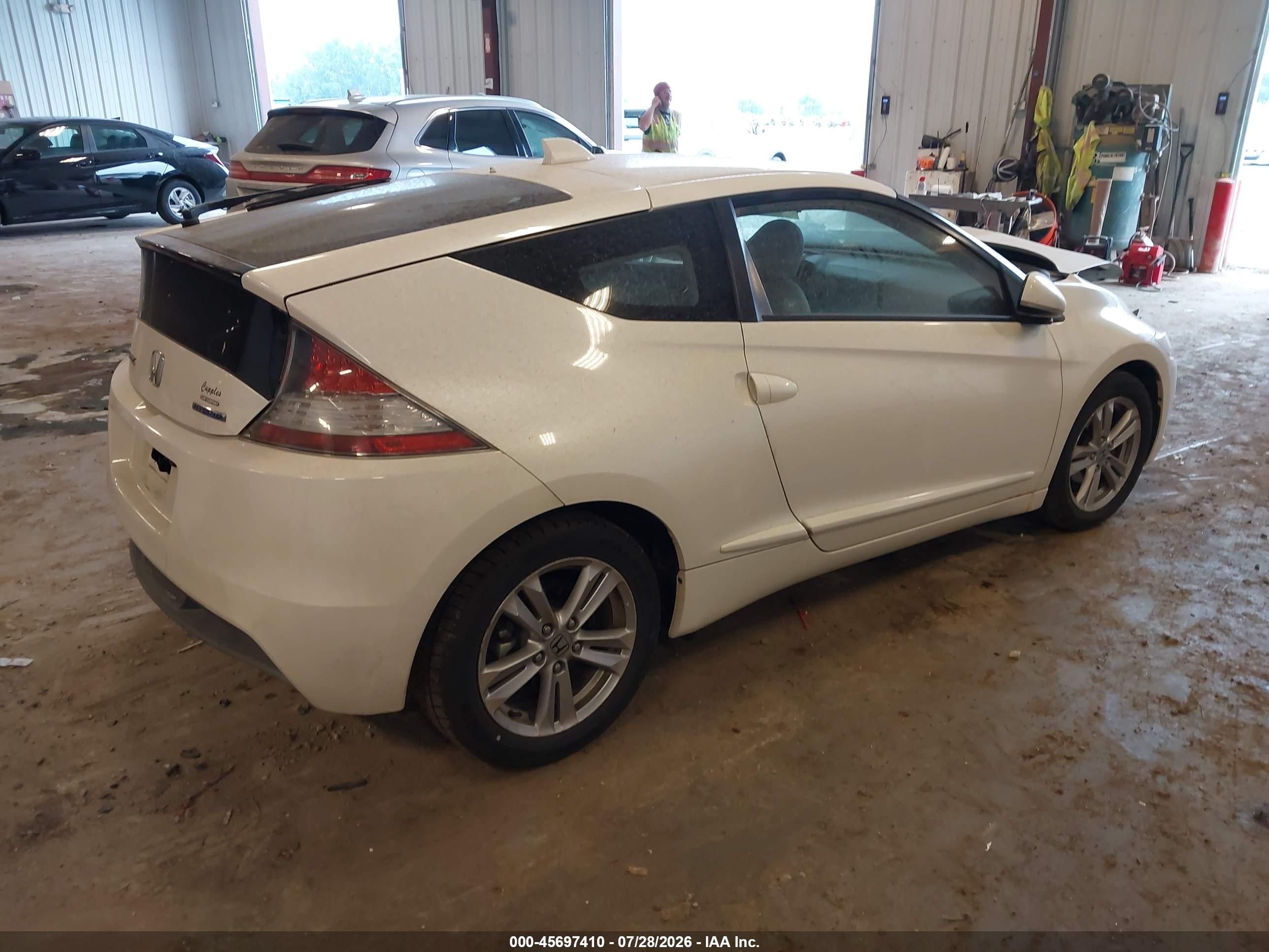 2011 Honda Cr-z Ex White vin: JHMZF1C63BS013004