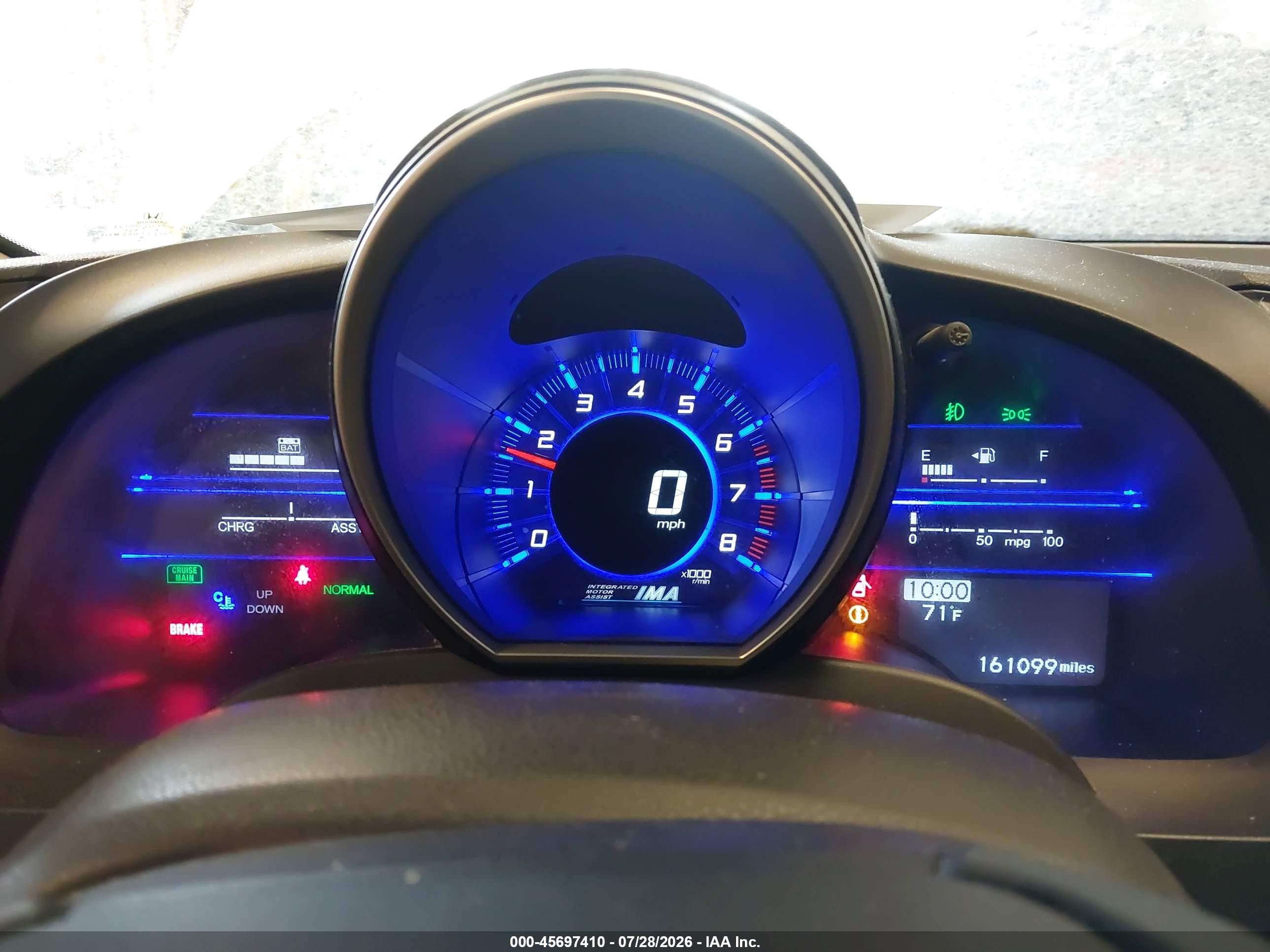 2011 Honda Cr-z Ex White vin: JHMZF1C63BS013004