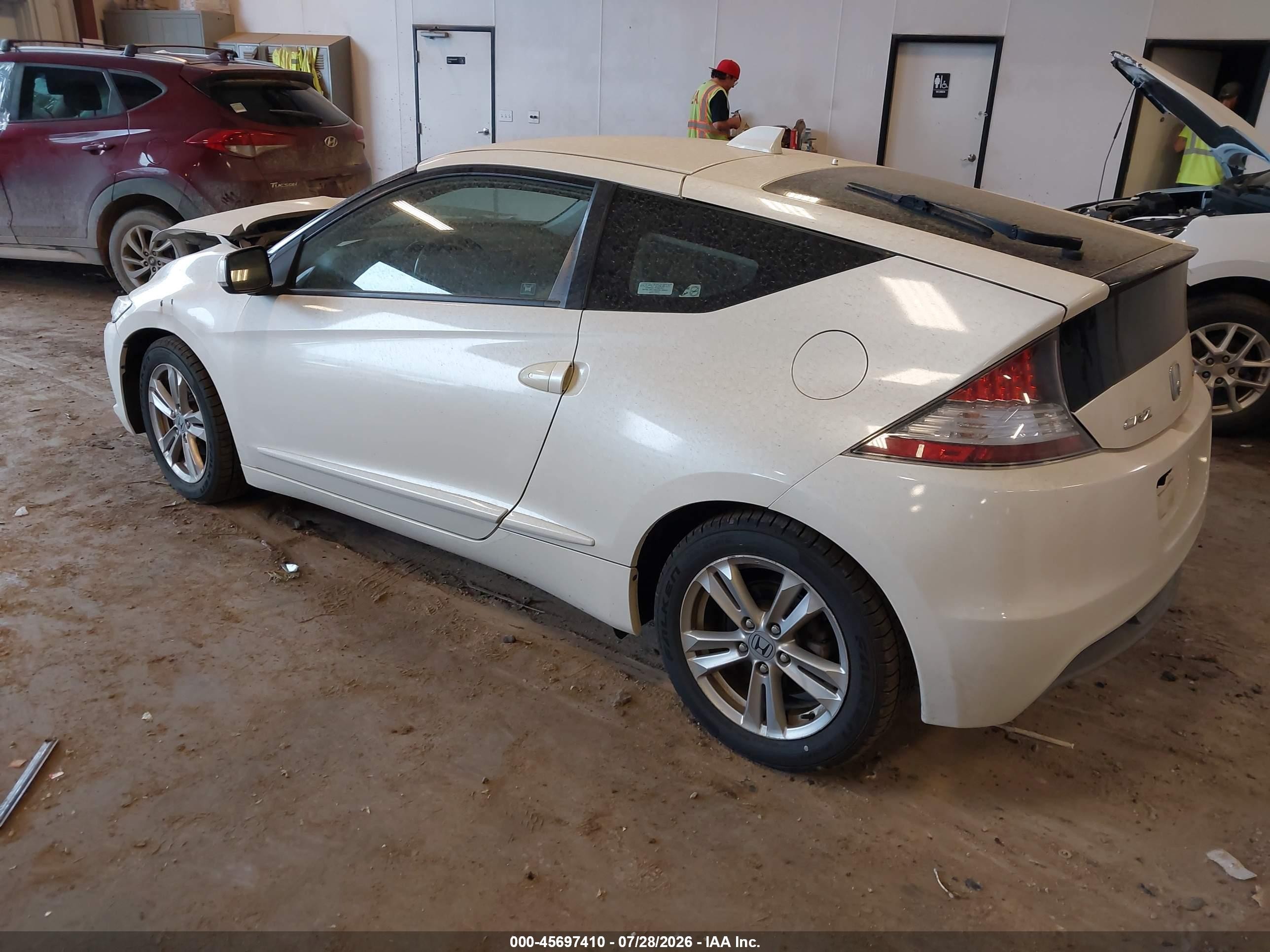 2011 Honda Cr-z Ex White vin: JHMZF1C63BS013004