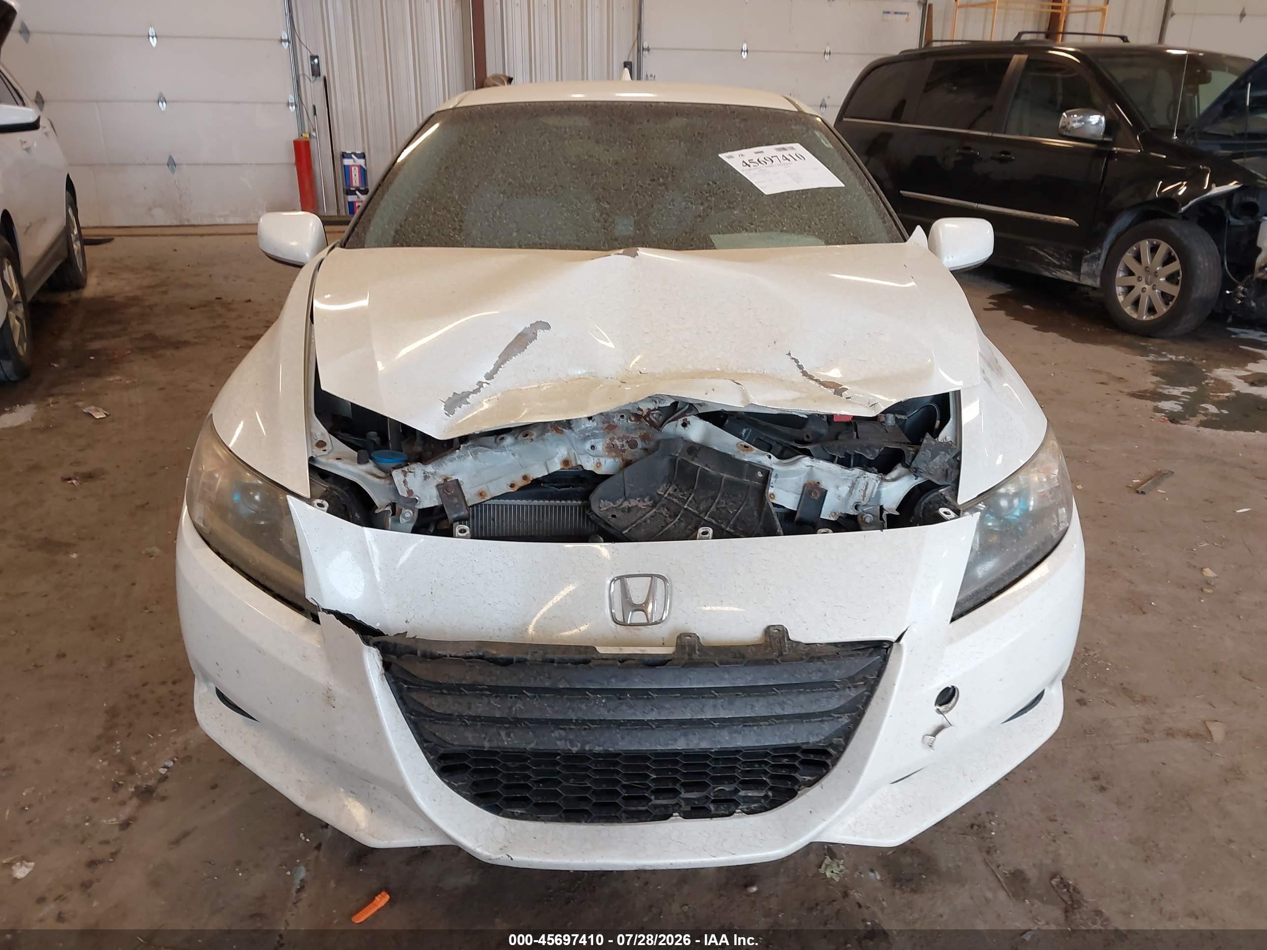 2011 Honda Cr-z Ex White vin: JHMZF1C63BS013004
