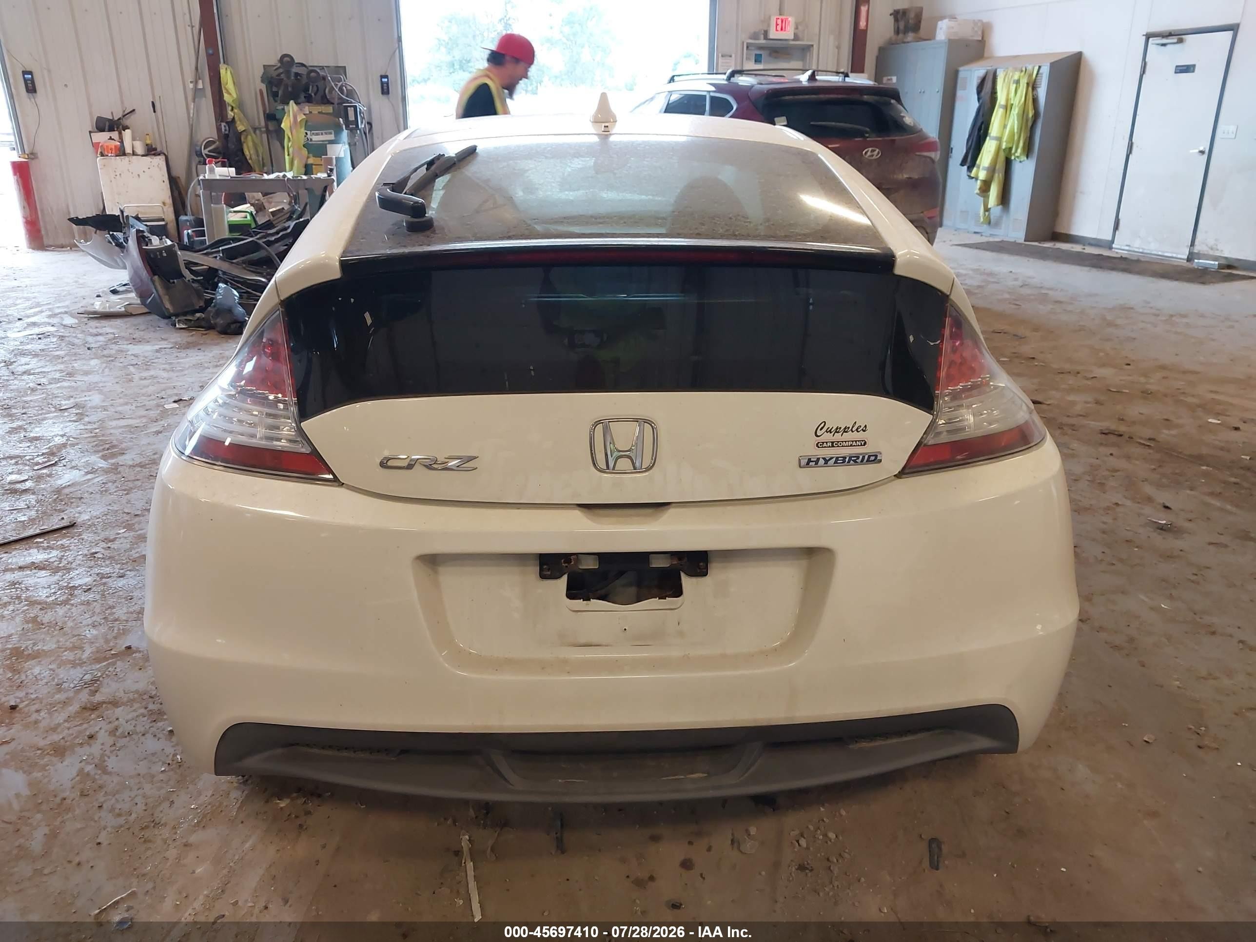2011 Honda Cr-z Ex White vin: JHMZF1C63BS013004