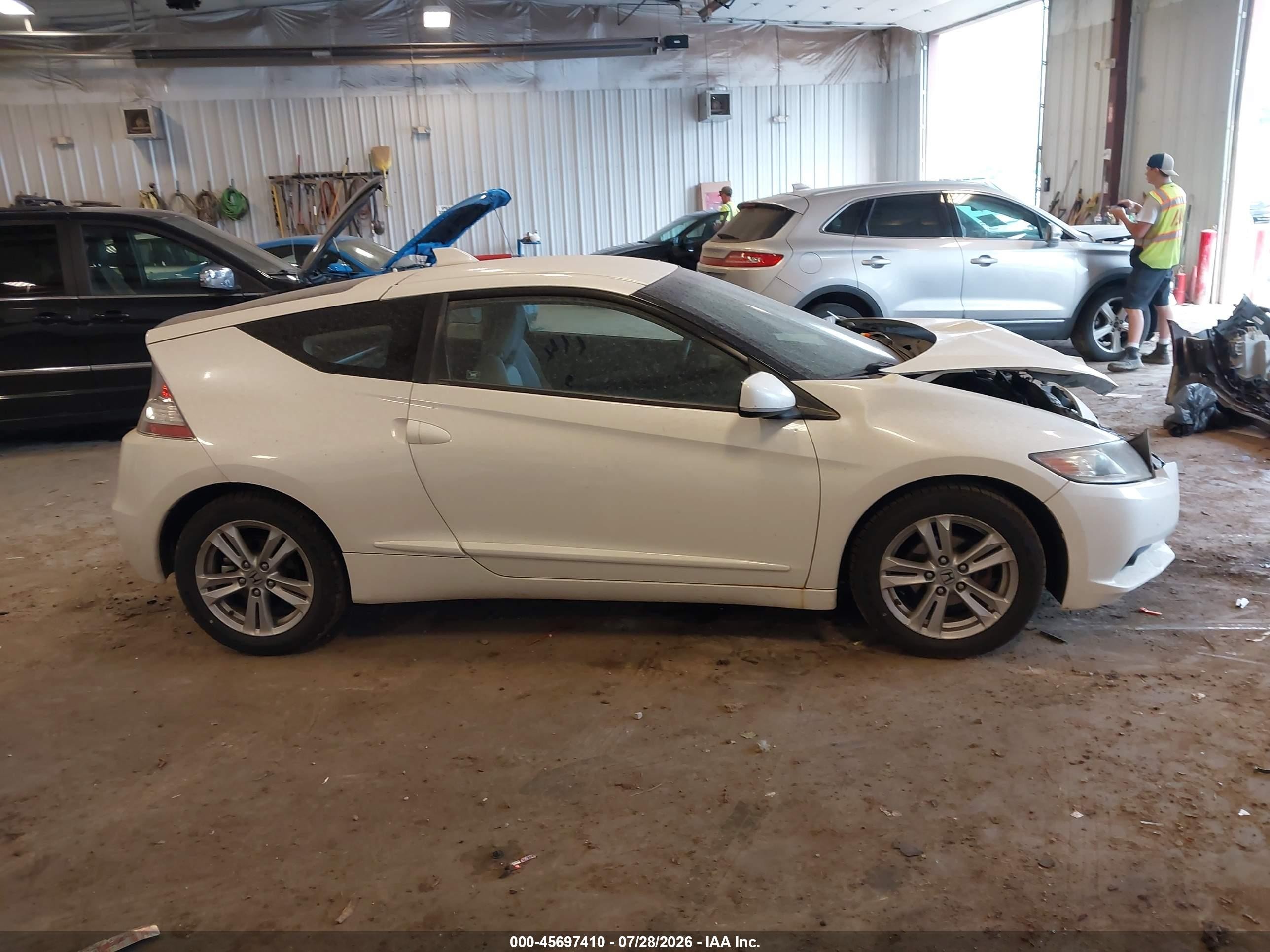 2011 Honda Cr-z Ex White vin: JHMZF1C63BS013004