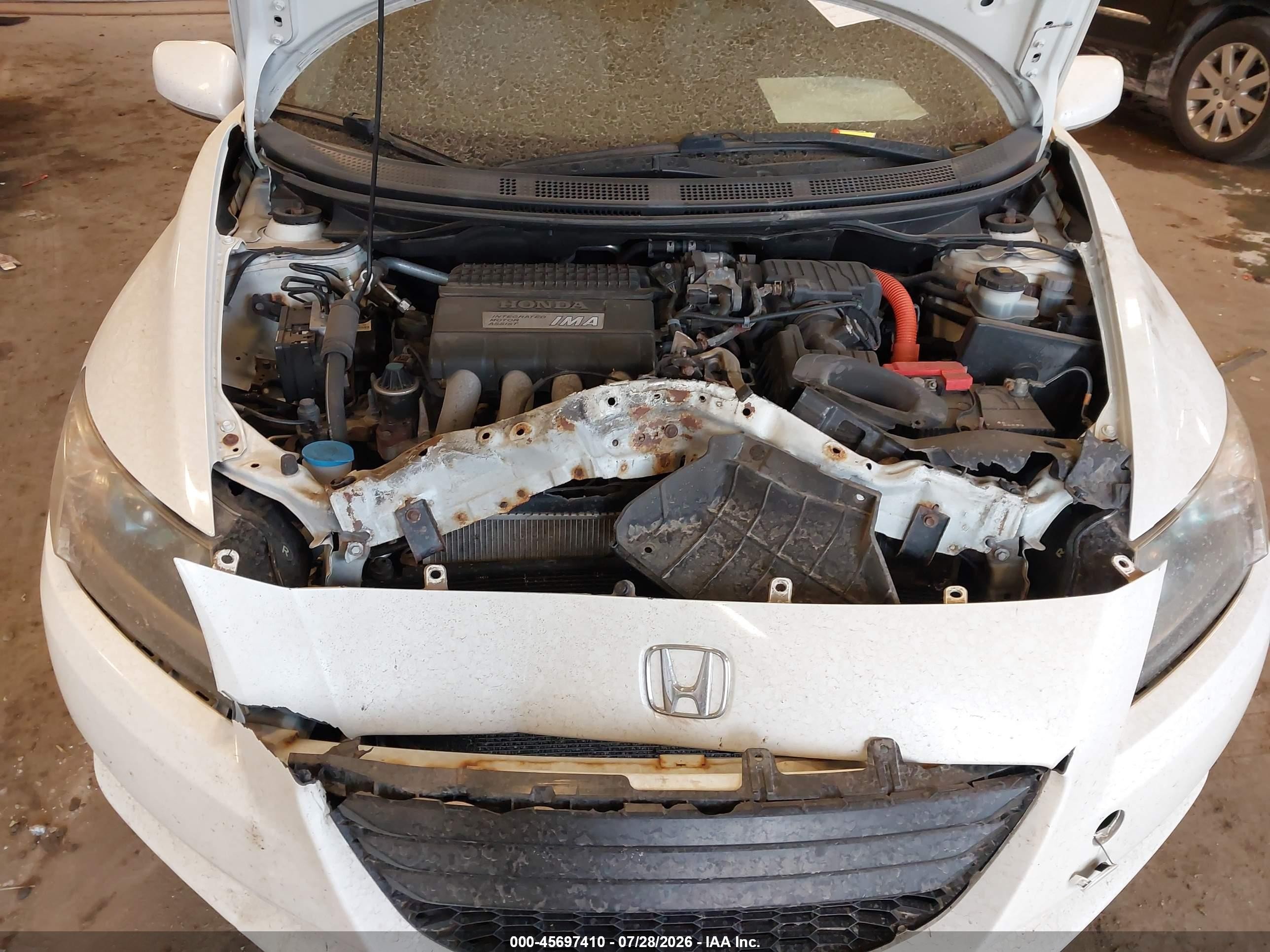 2011 Honda Cr-z Ex White vin: JHMZF1C63BS013004