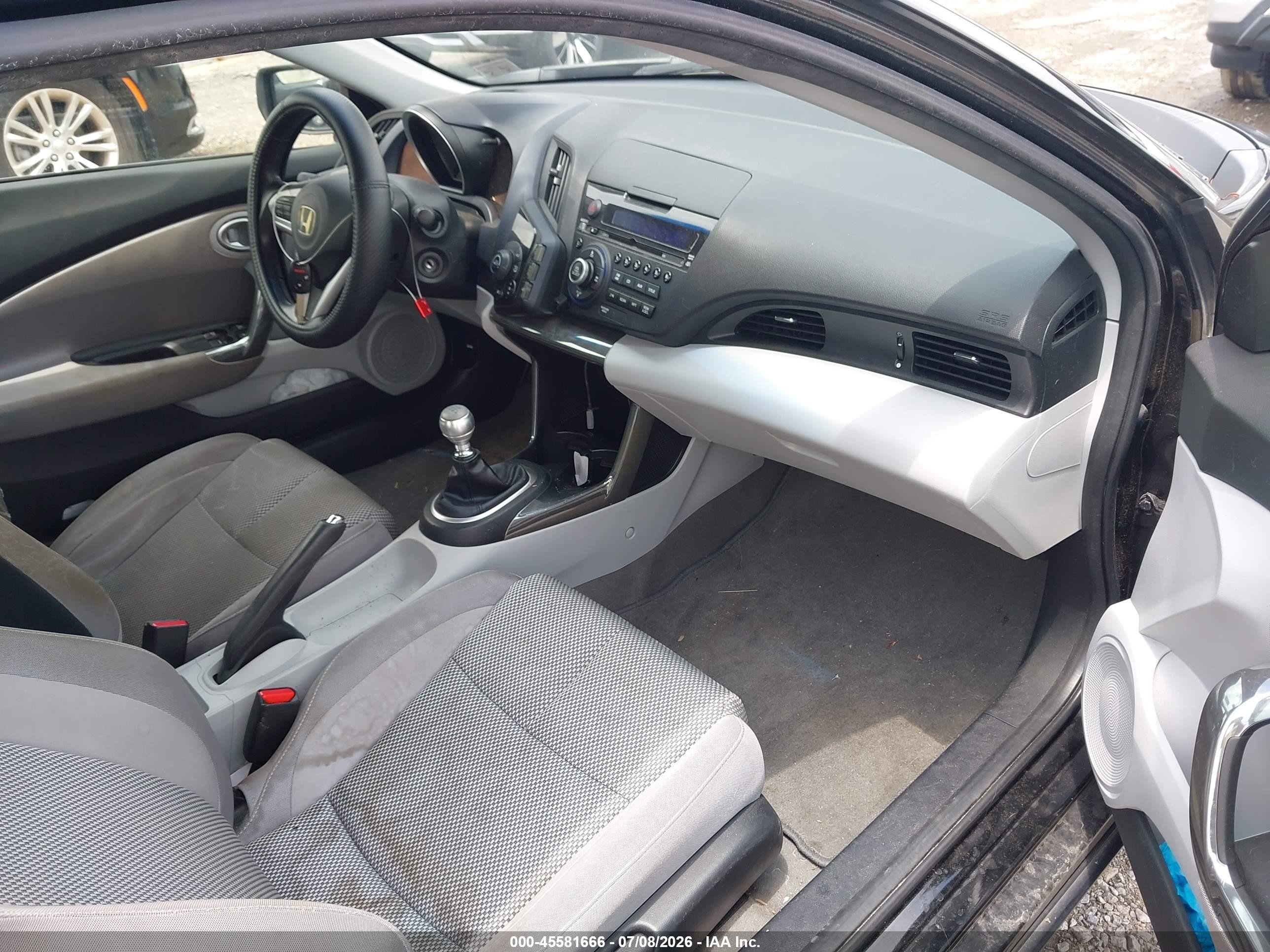 2011 Honda Cr-z Ex Black vin: JHMZF1C63BS013360