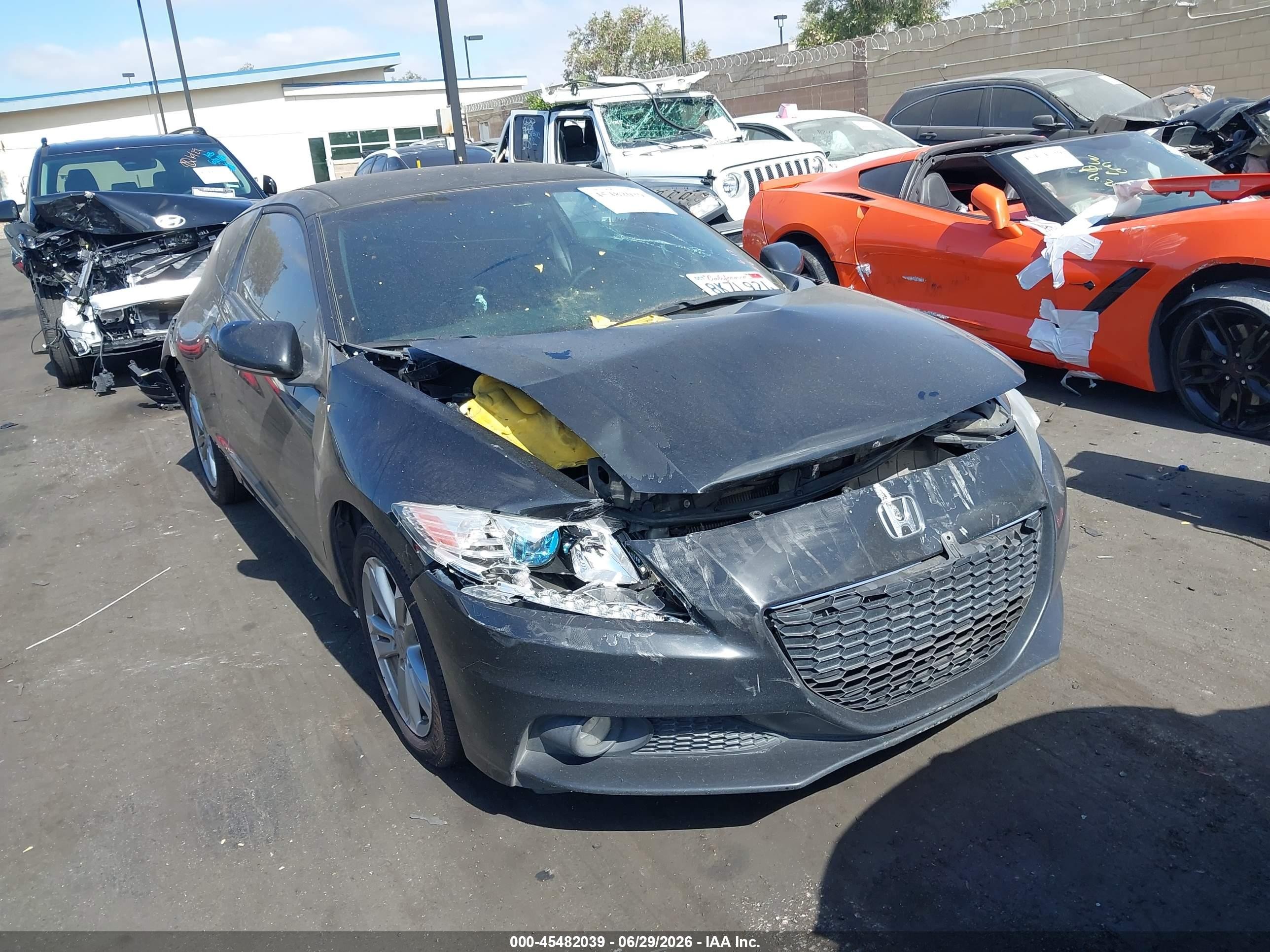2013 Honda Cr-z Ex Black vin: JHMZF1C63DS003771