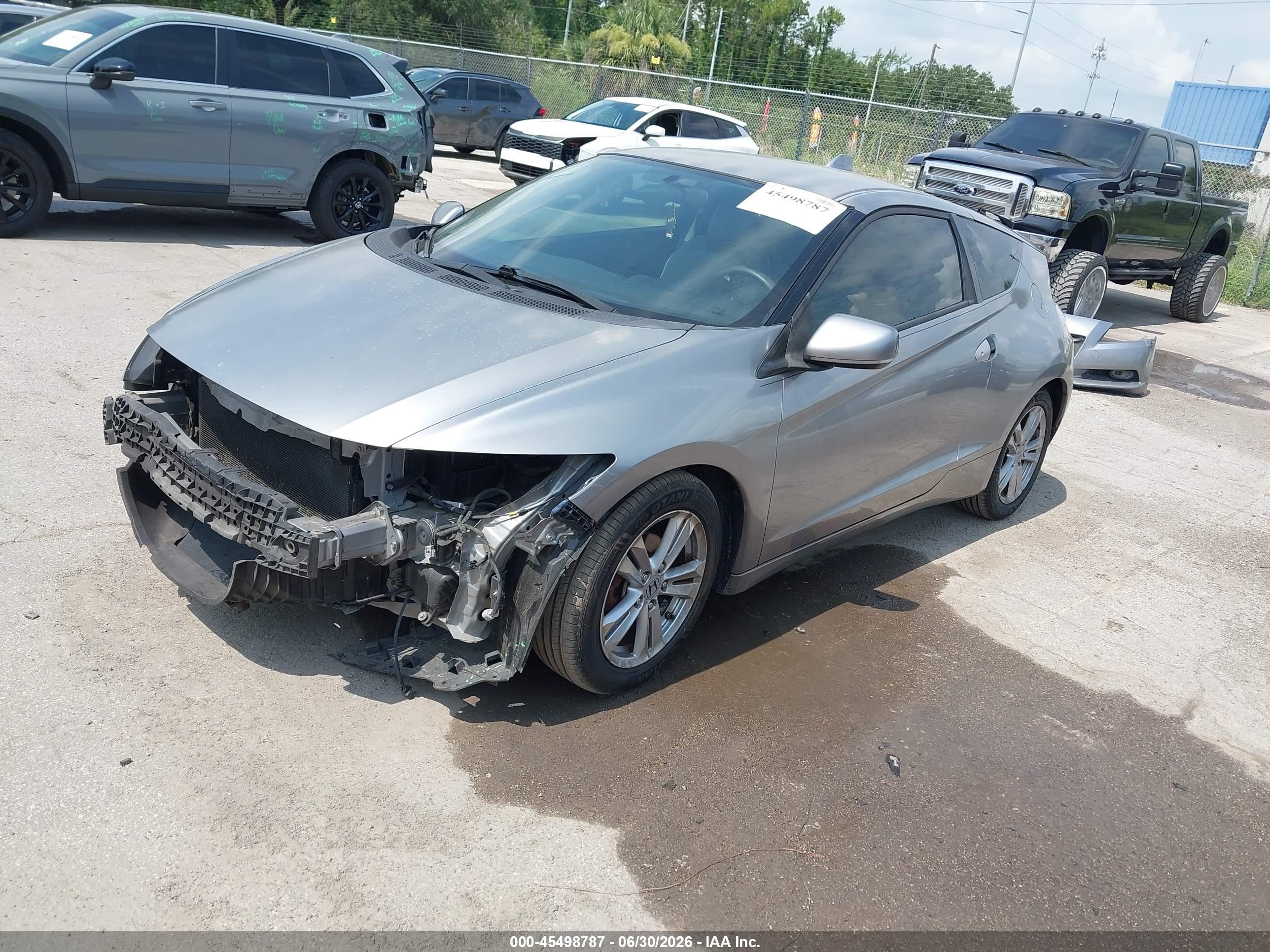 2011 Honda Cr-z Ex Silver vin: JHMZF1C64BS010936