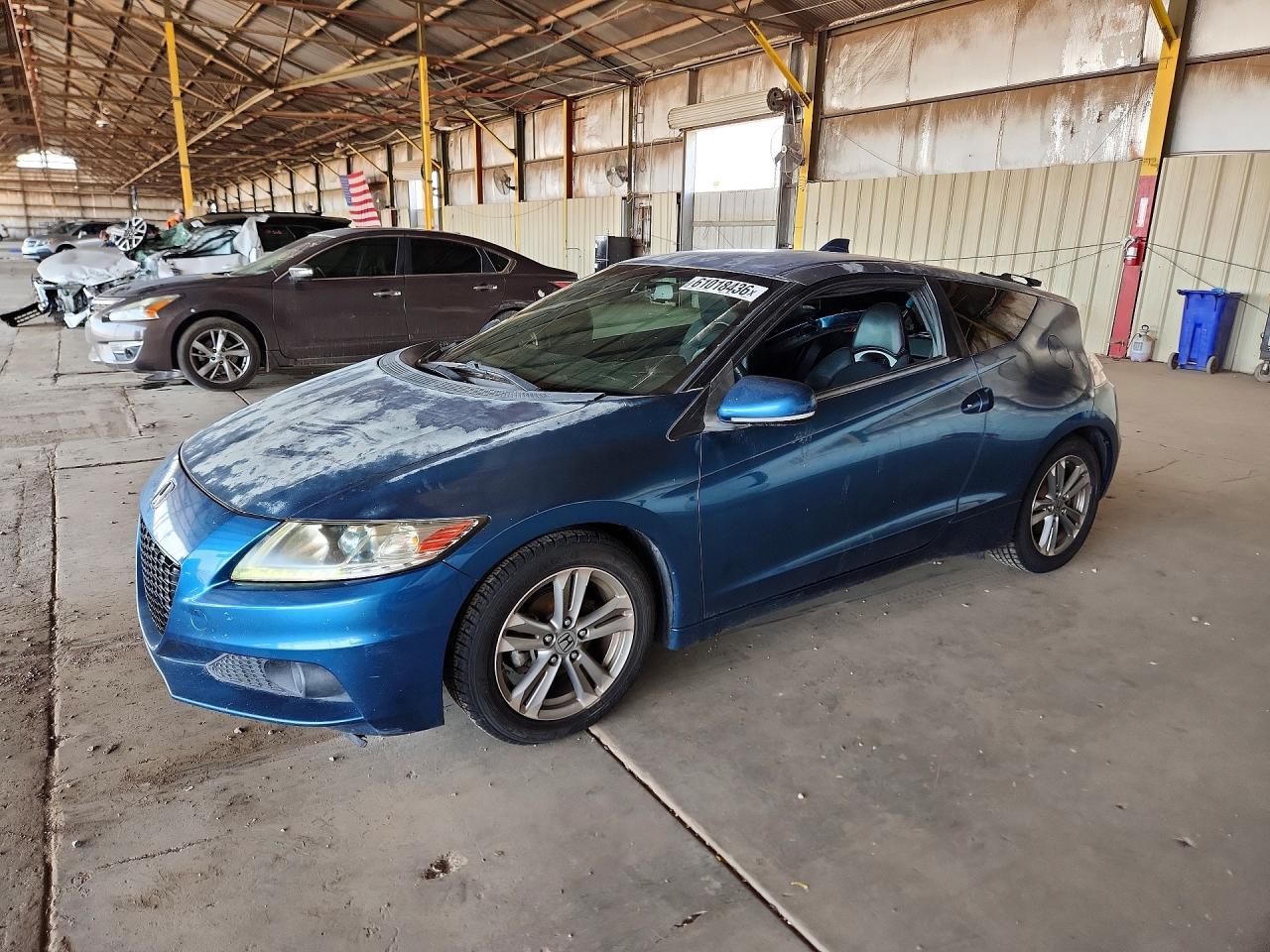 2013 Honda Cr-z Ex Blue vin: JHMZF1C68DS002390
