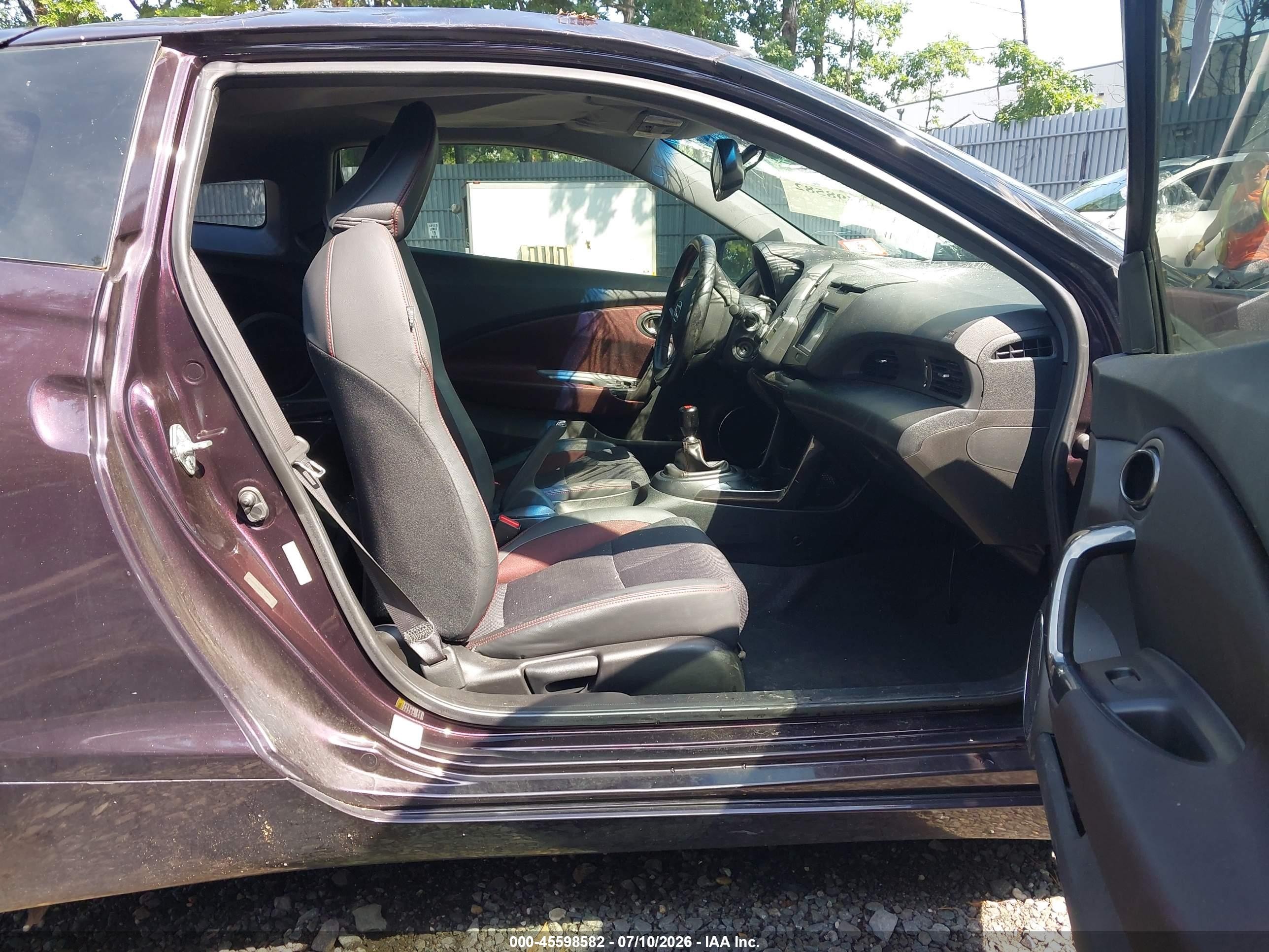 2013 Honda Cr-z Ex Purple vin: JHMZF1C68DS003376