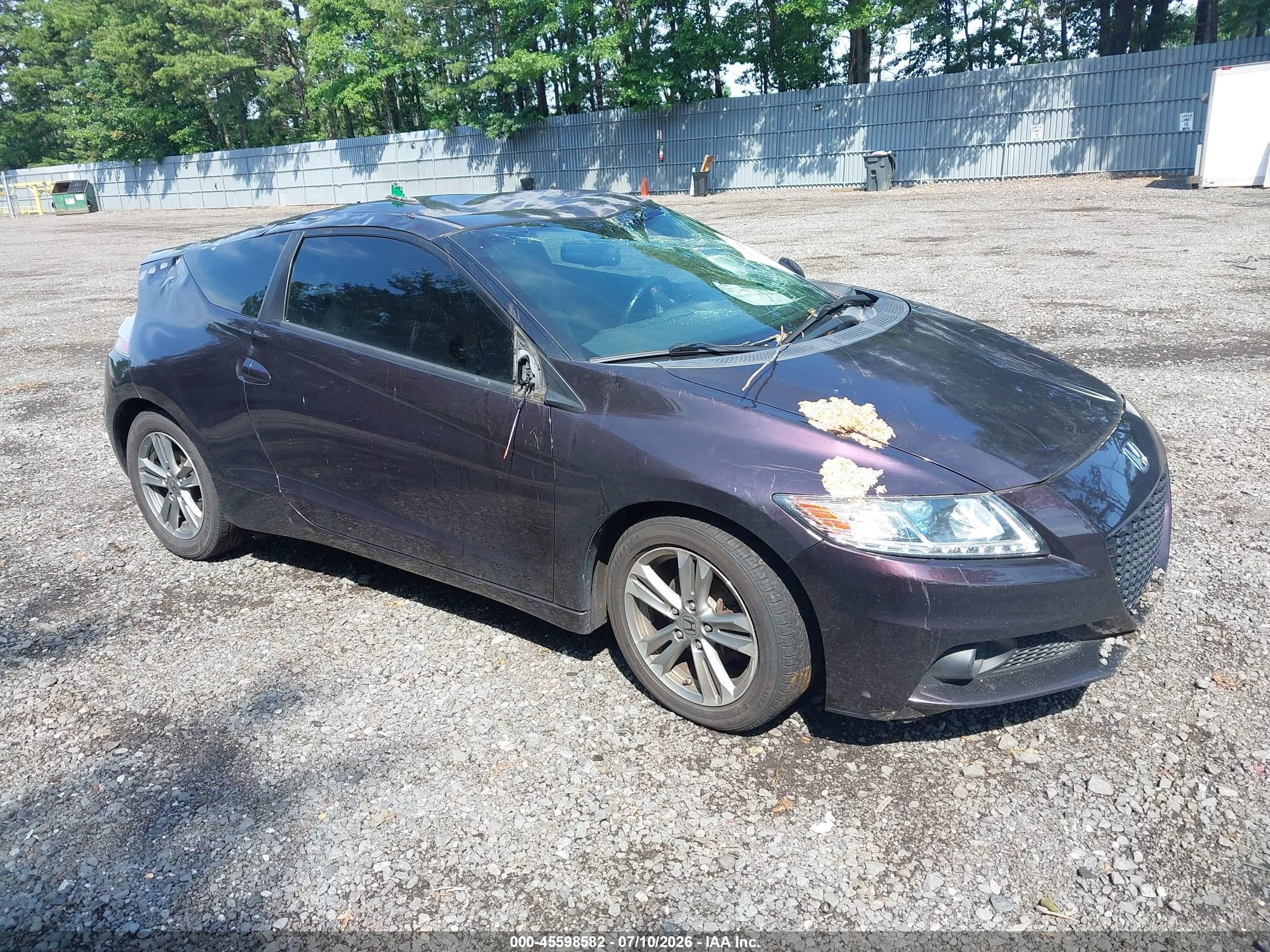 2013 Honda Cr-z Ex Purple vin: JHMZF1C68DS003376