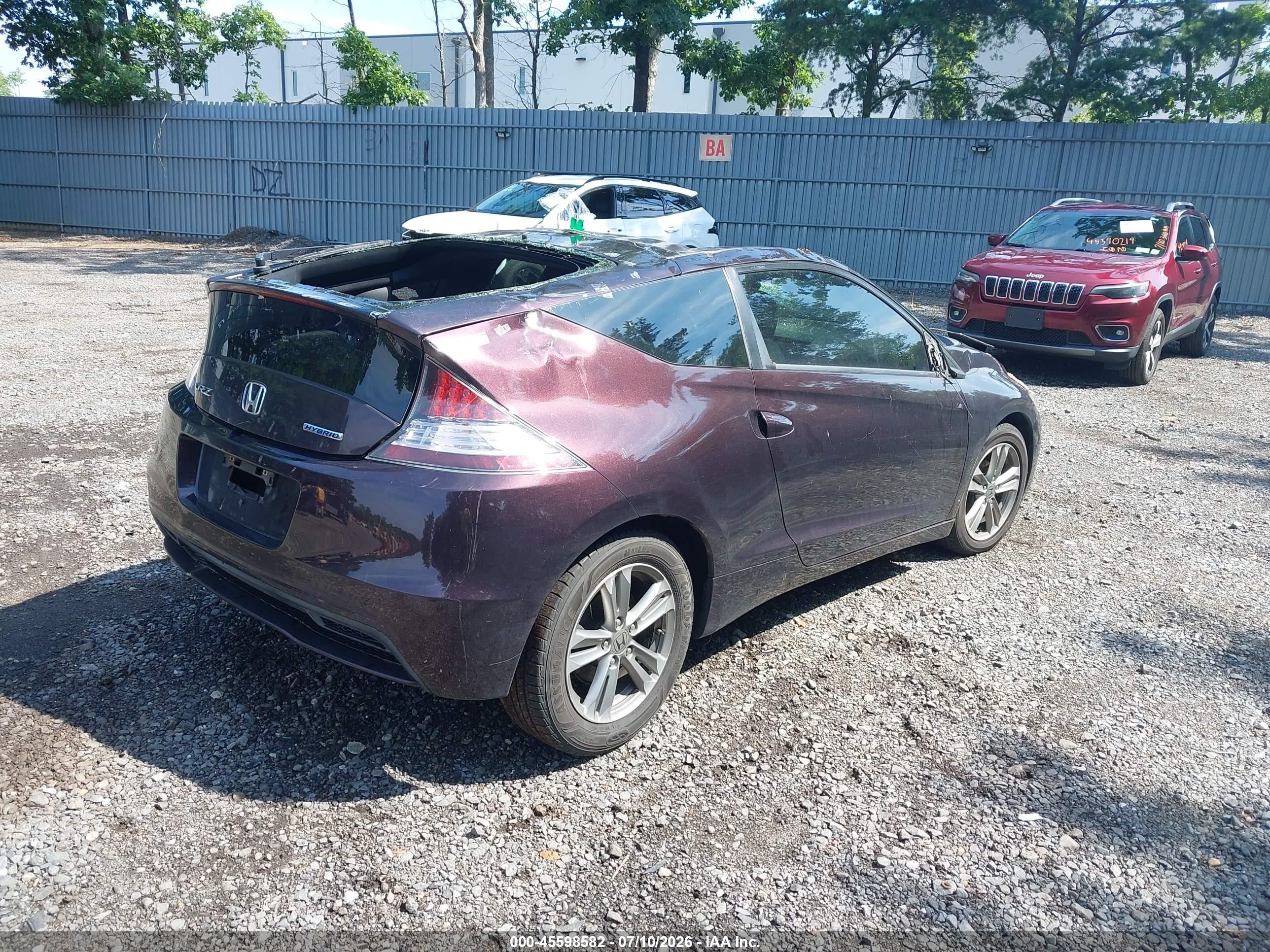 2013 Honda Cr-z Ex Purple vin: JHMZF1C68DS003376
