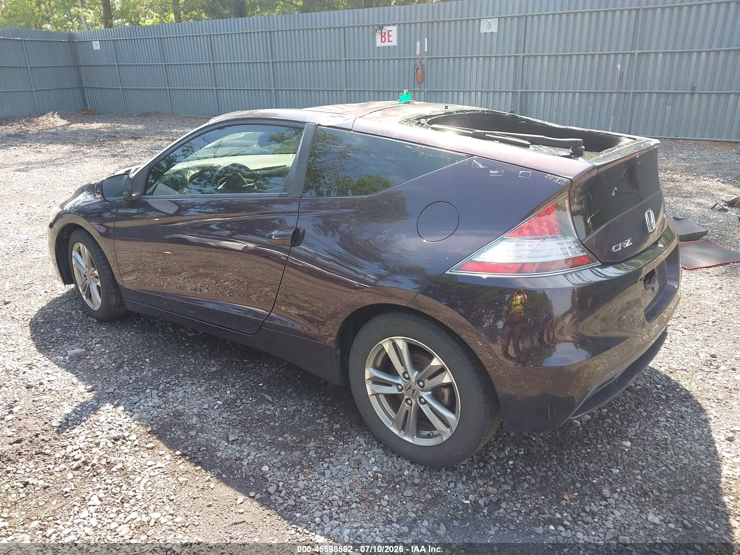 2013 Honda Cr-z Ex Purple vin: JHMZF1C68DS003376