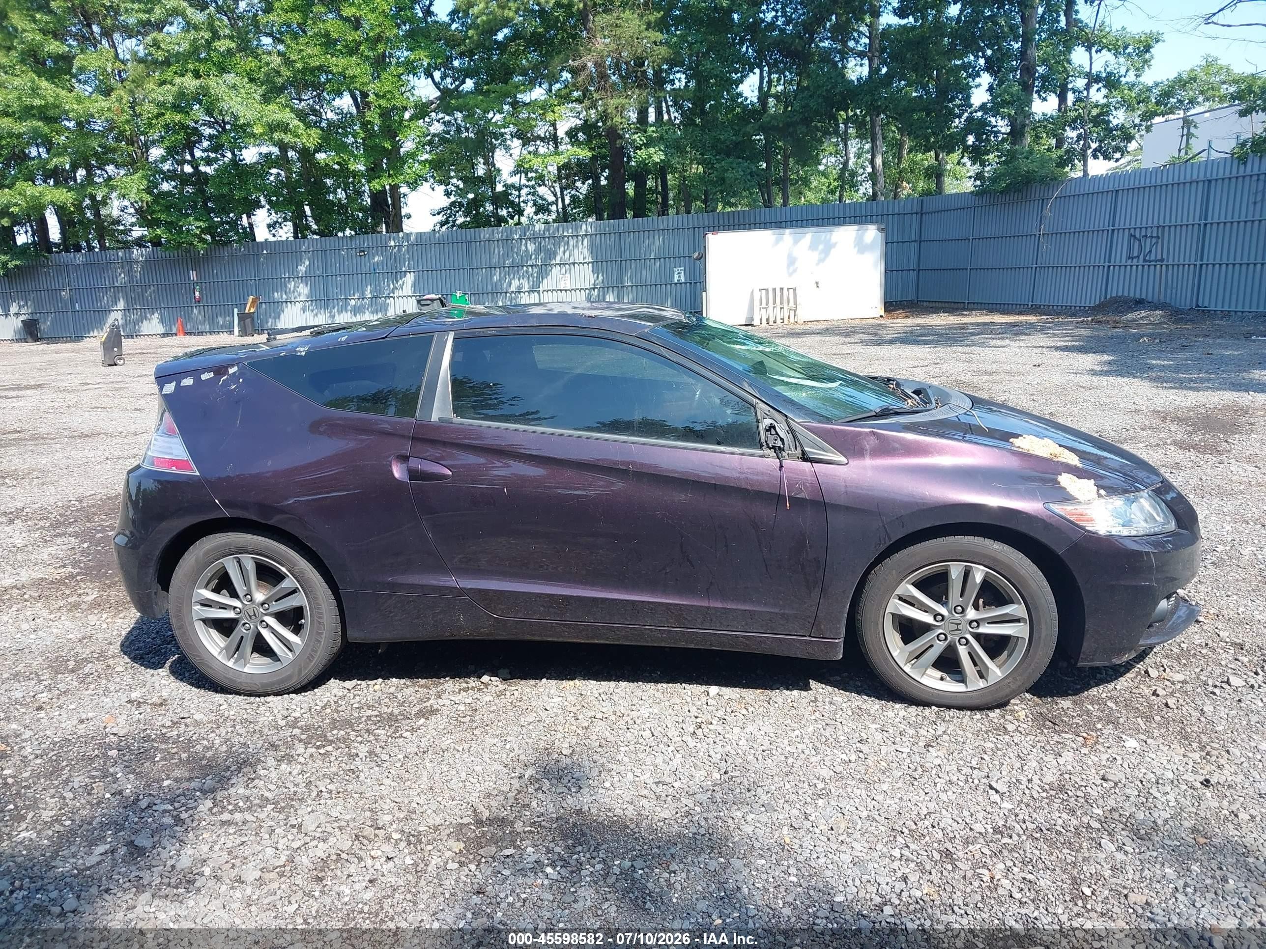 2013 Honda Cr-z Ex Purple vin: JHMZF1C68DS003376