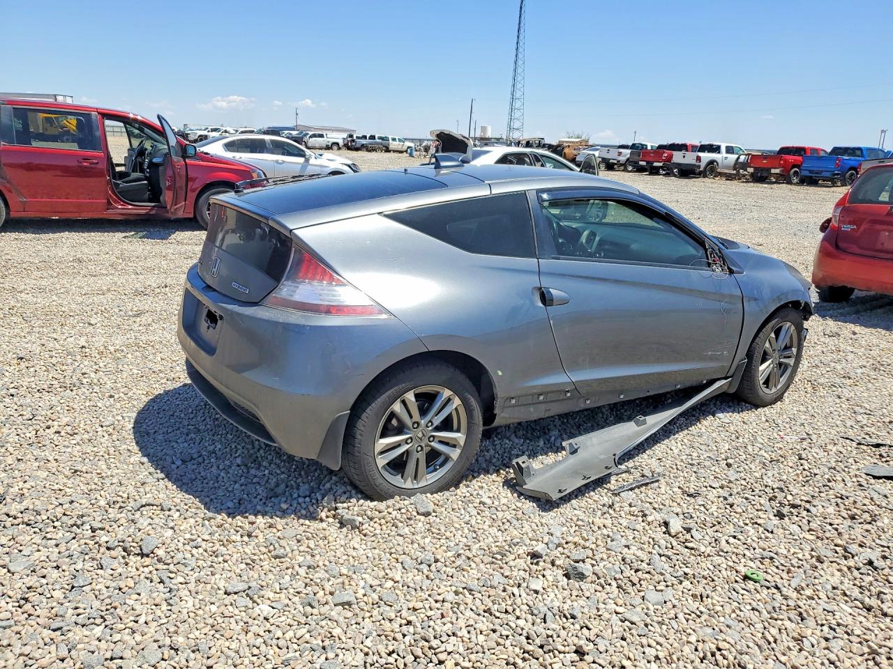 2013 Honda Cr-z Ex Gray vin: JHMZF1C69DS002401