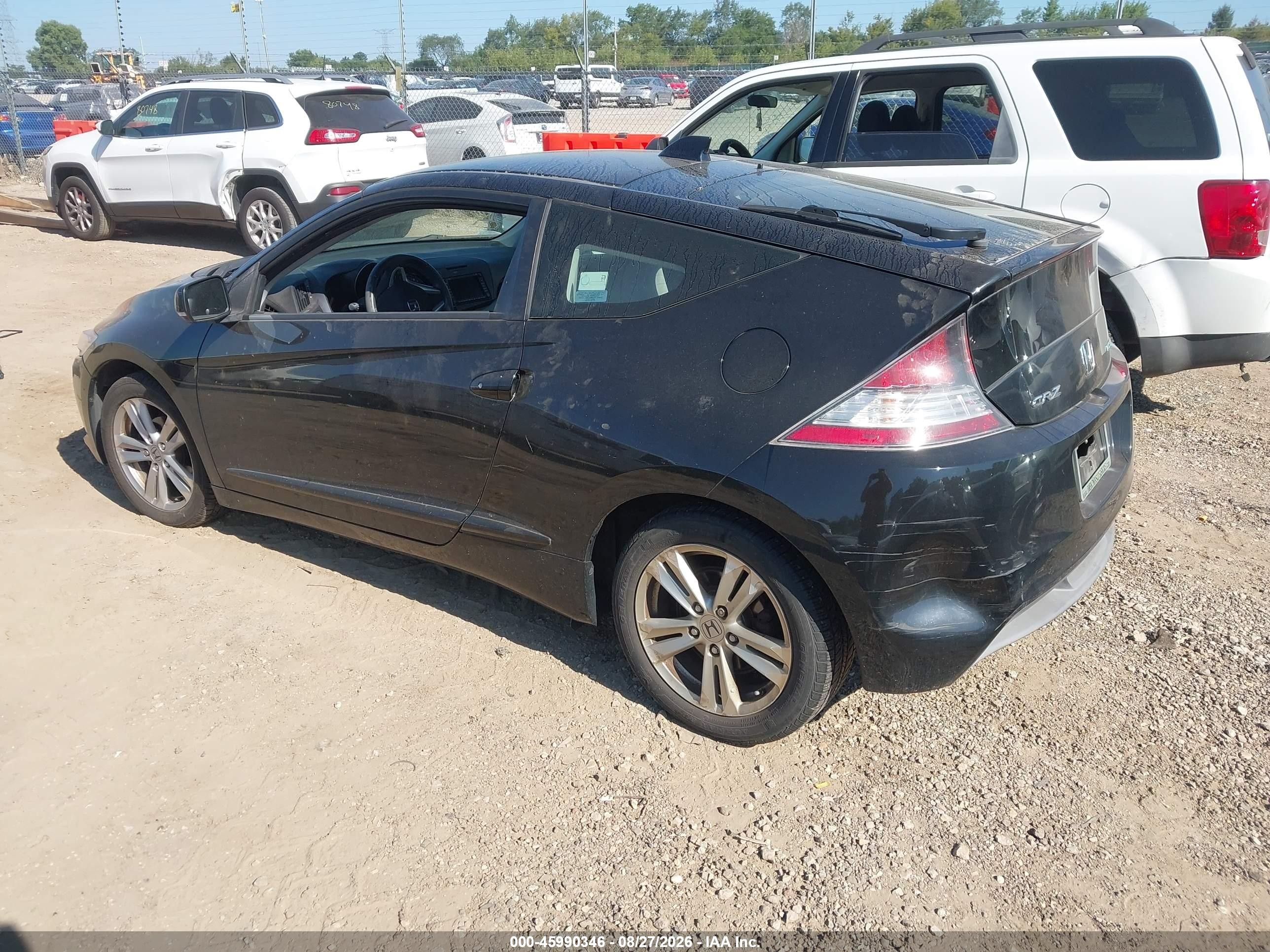 2011 Honda Cr-z Ex Black vin: JHMZF1C6XBS008222