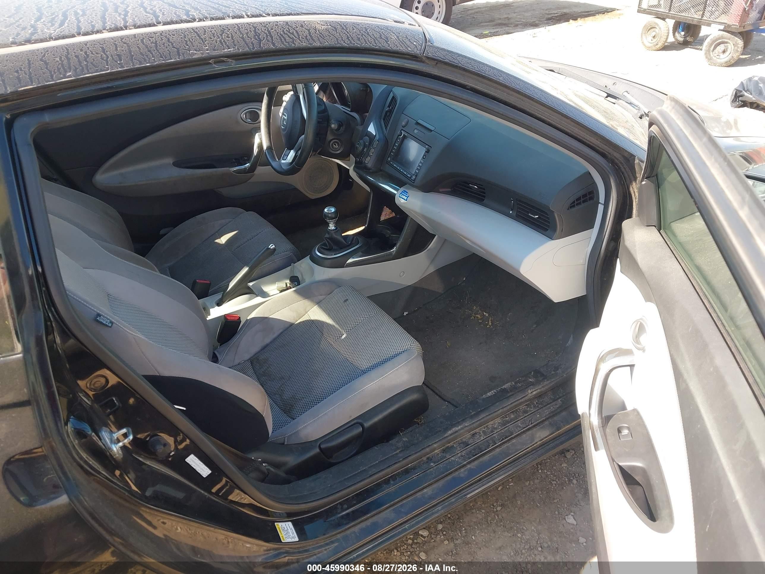 2011 Honda Cr-z Ex Black vin: JHMZF1C6XBS008222