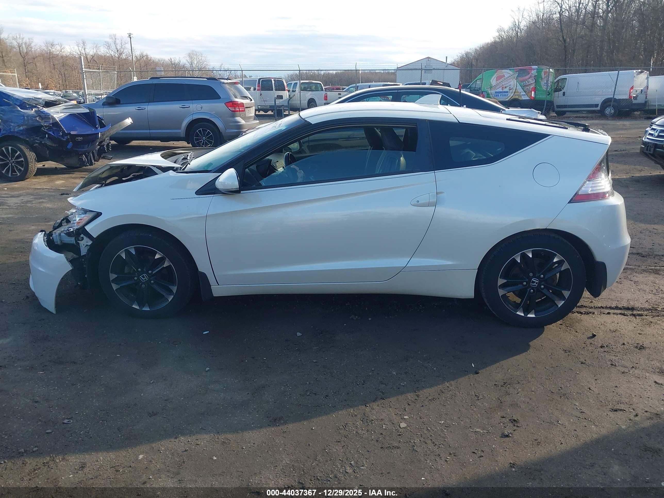2014 Honda Cr-z Ex Белый vin: JHMZF1C6XES001002