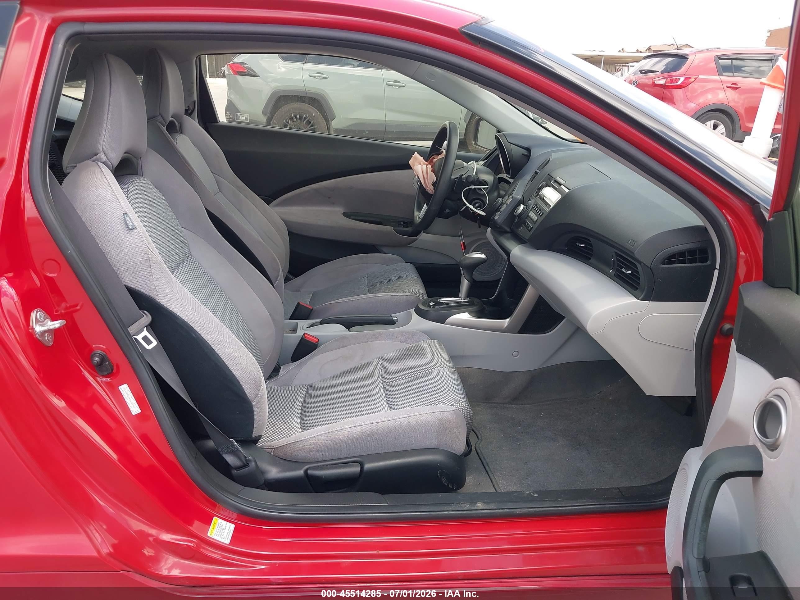 2012 Honda Cr-z   Red vin: JHMZF1D40CS004307
