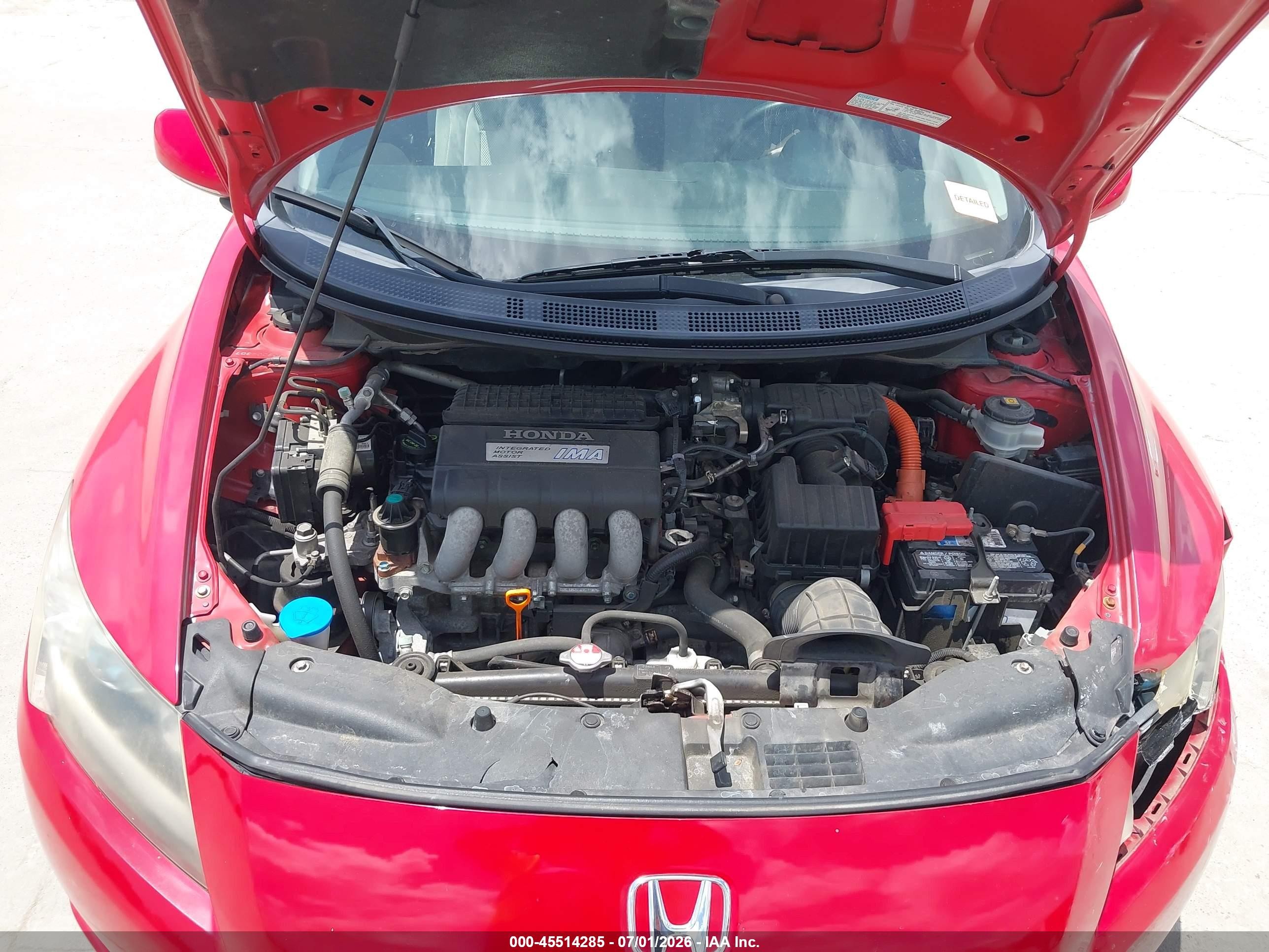 2012 Honda Cr-z   Red vin: JHMZF1D40CS004307