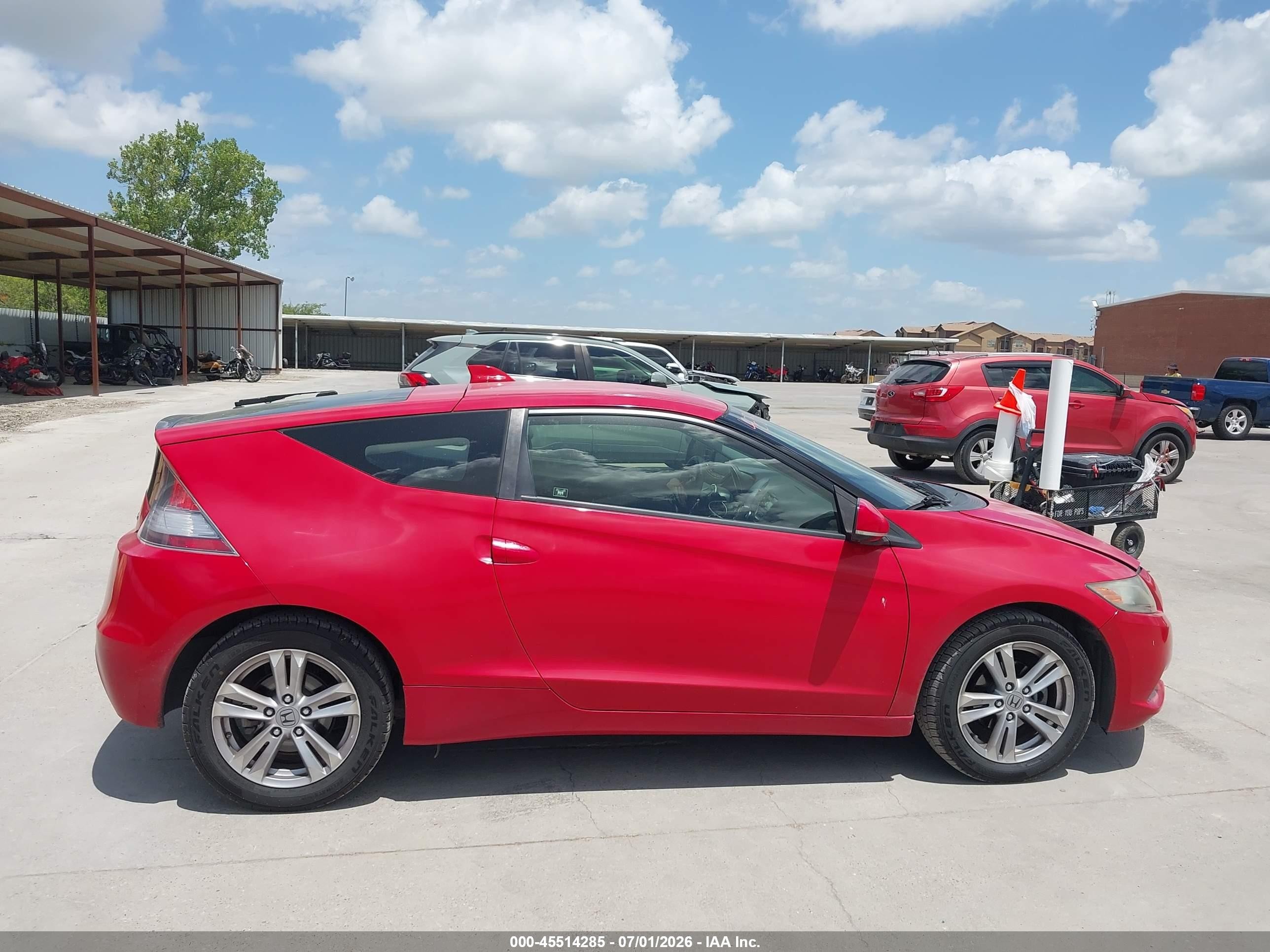 2012 Honda Cr-z   Red vin: JHMZF1D40CS004307