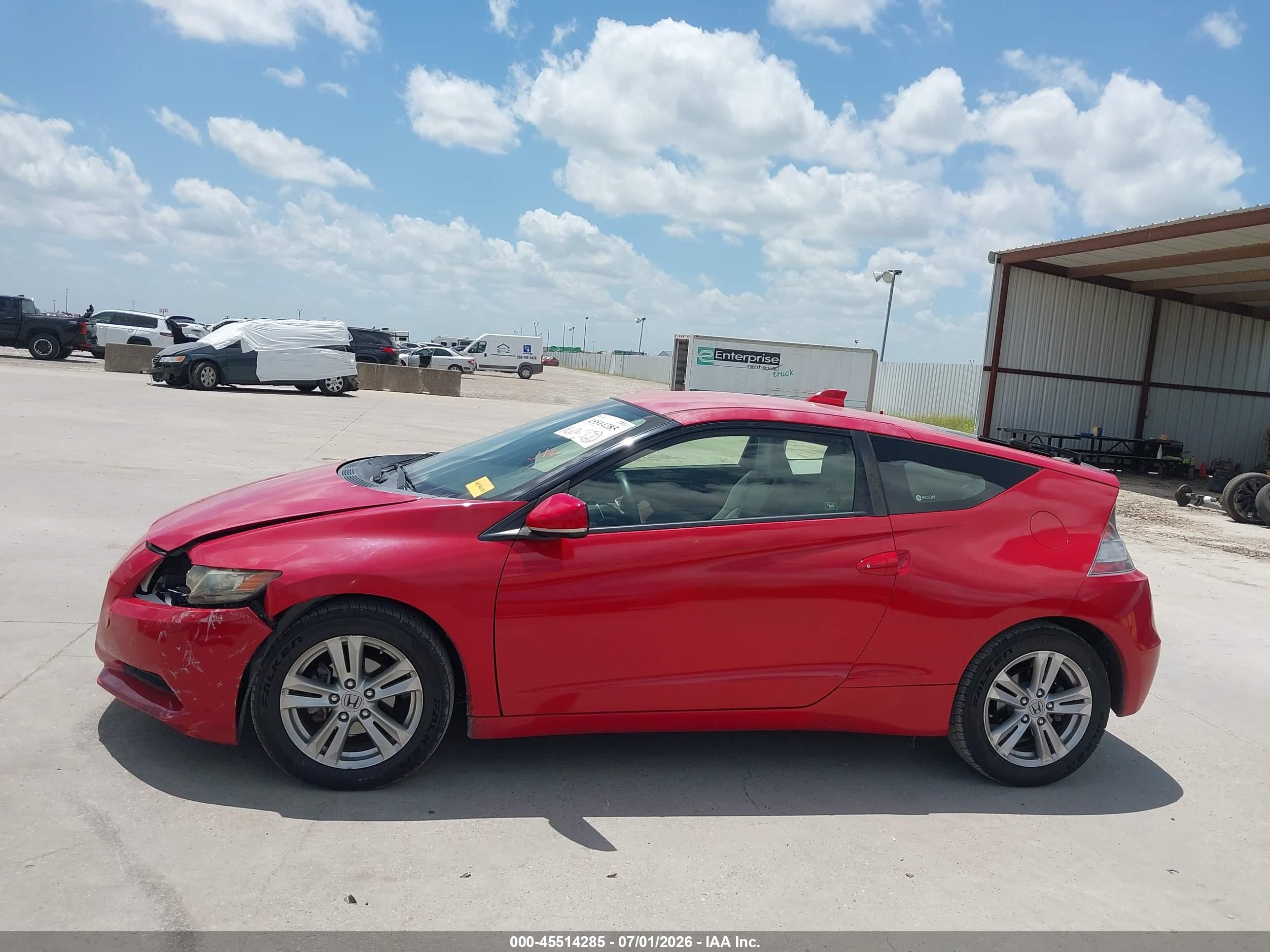 2012 Honda Cr-z   Red vin: JHMZF1D40CS004307