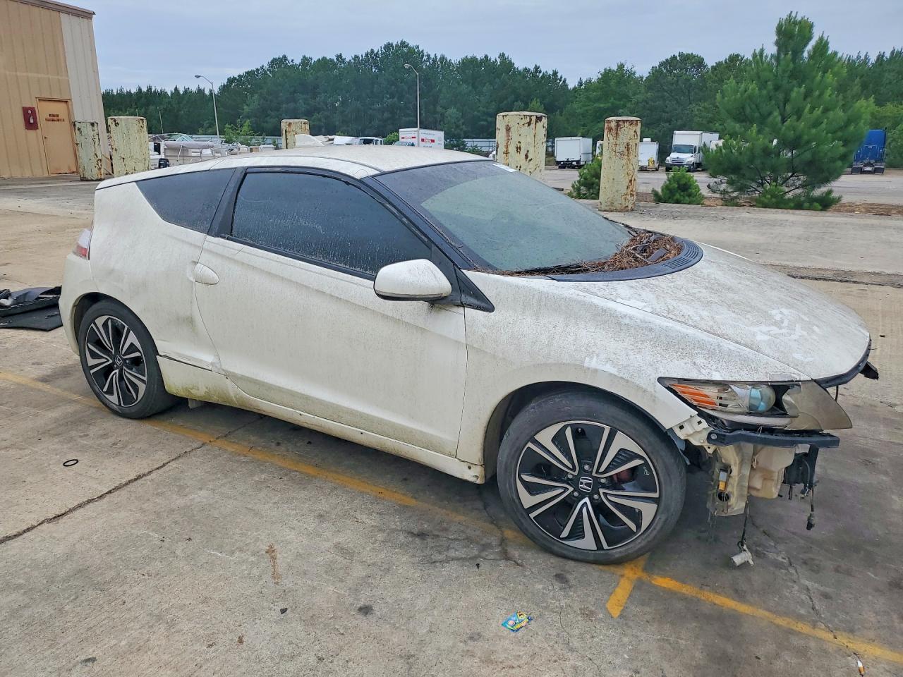 2013 Honda Cr-z White vin: JHMZF1D40DS003983