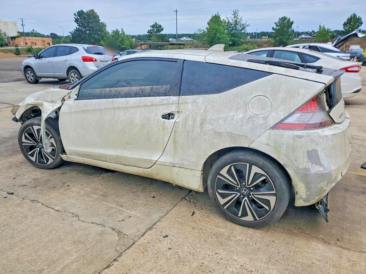 2013 Honda Cr-z White vin: JHMZF1D40DS003983