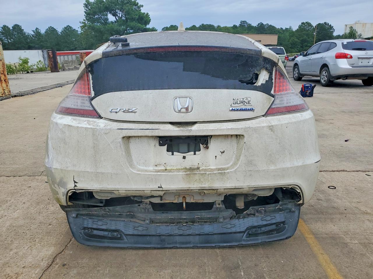 2013 Honda Cr-z White vin: JHMZF1D40DS003983