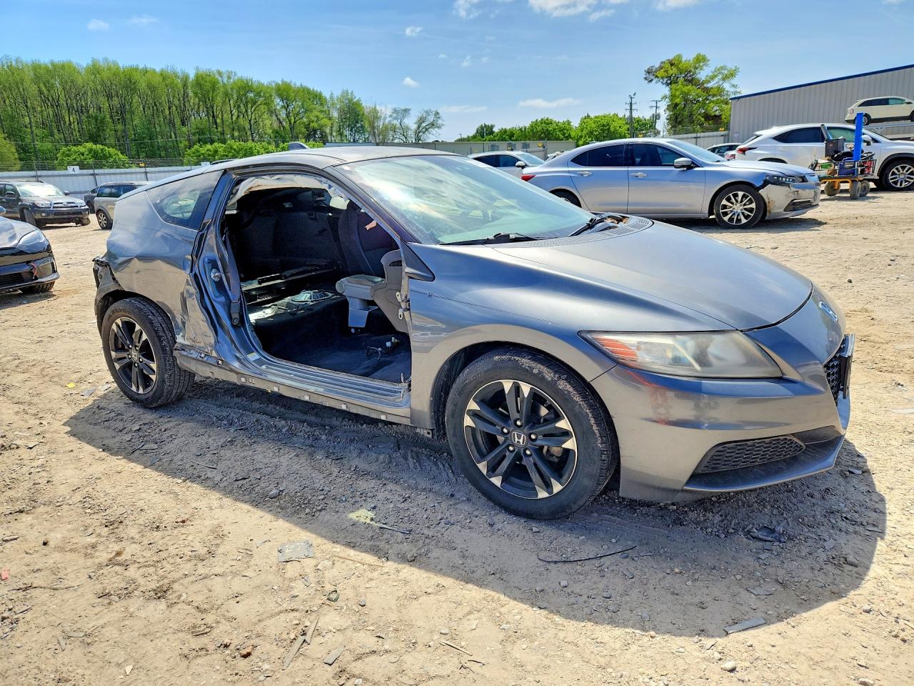 2015 Honda Cr-z Gray vin: JHMZF1D40FS002741
