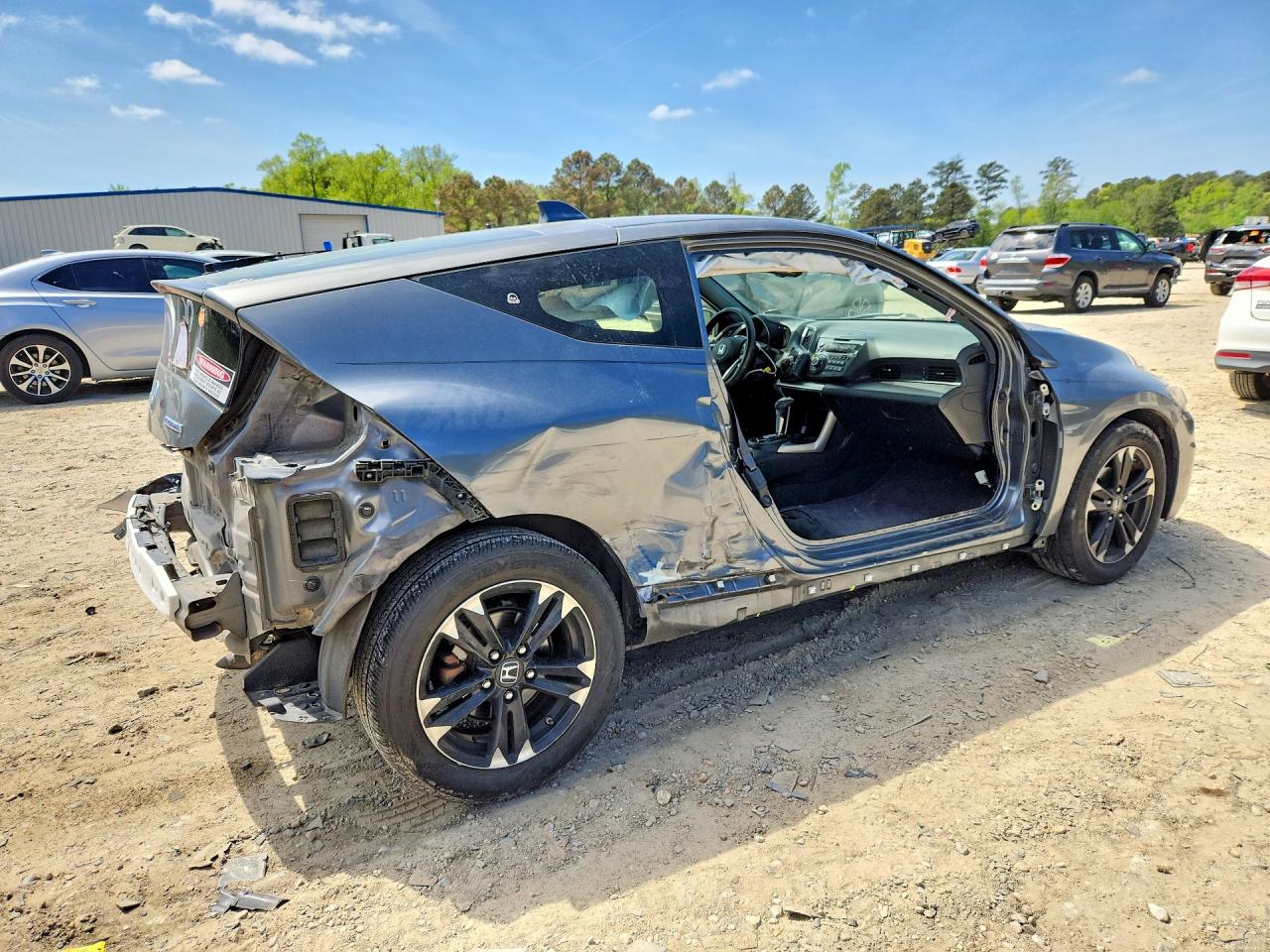 2015 Honda Cr-z Gray vin: JHMZF1D40FS002741