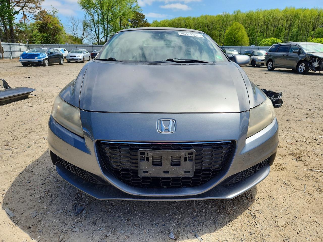 2015 Honda Cr-z Gray vin: JHMZF1D40FS002741