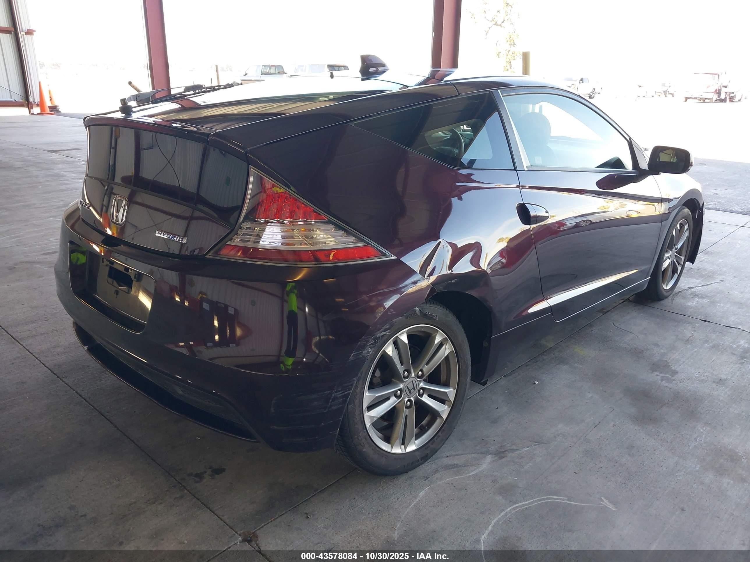 2013 Honda Cr-z   Purple vin: JHMZF1D44DS002027