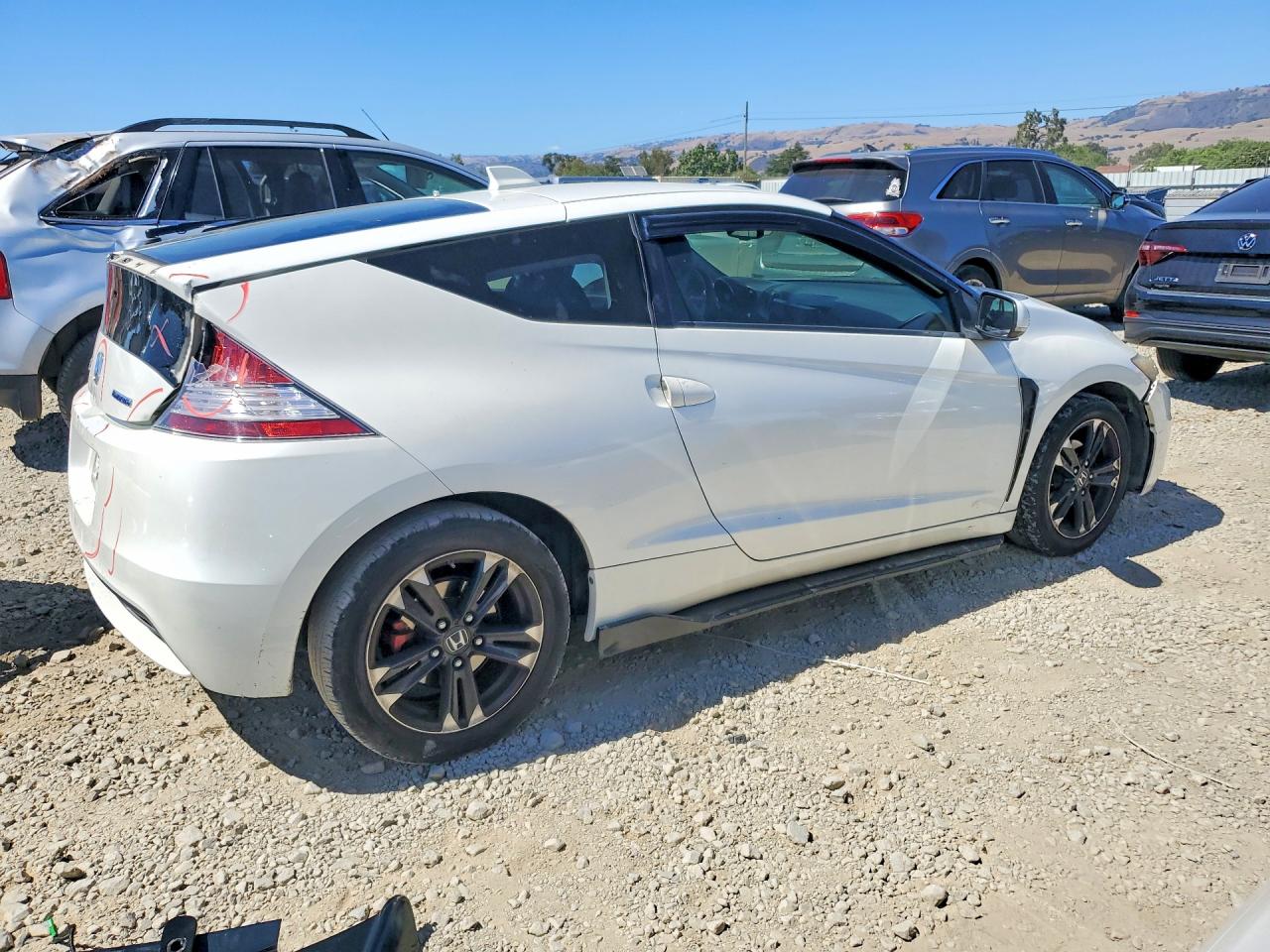 2015 Honda Cr-z White vin: JHMZF1D44FS001737