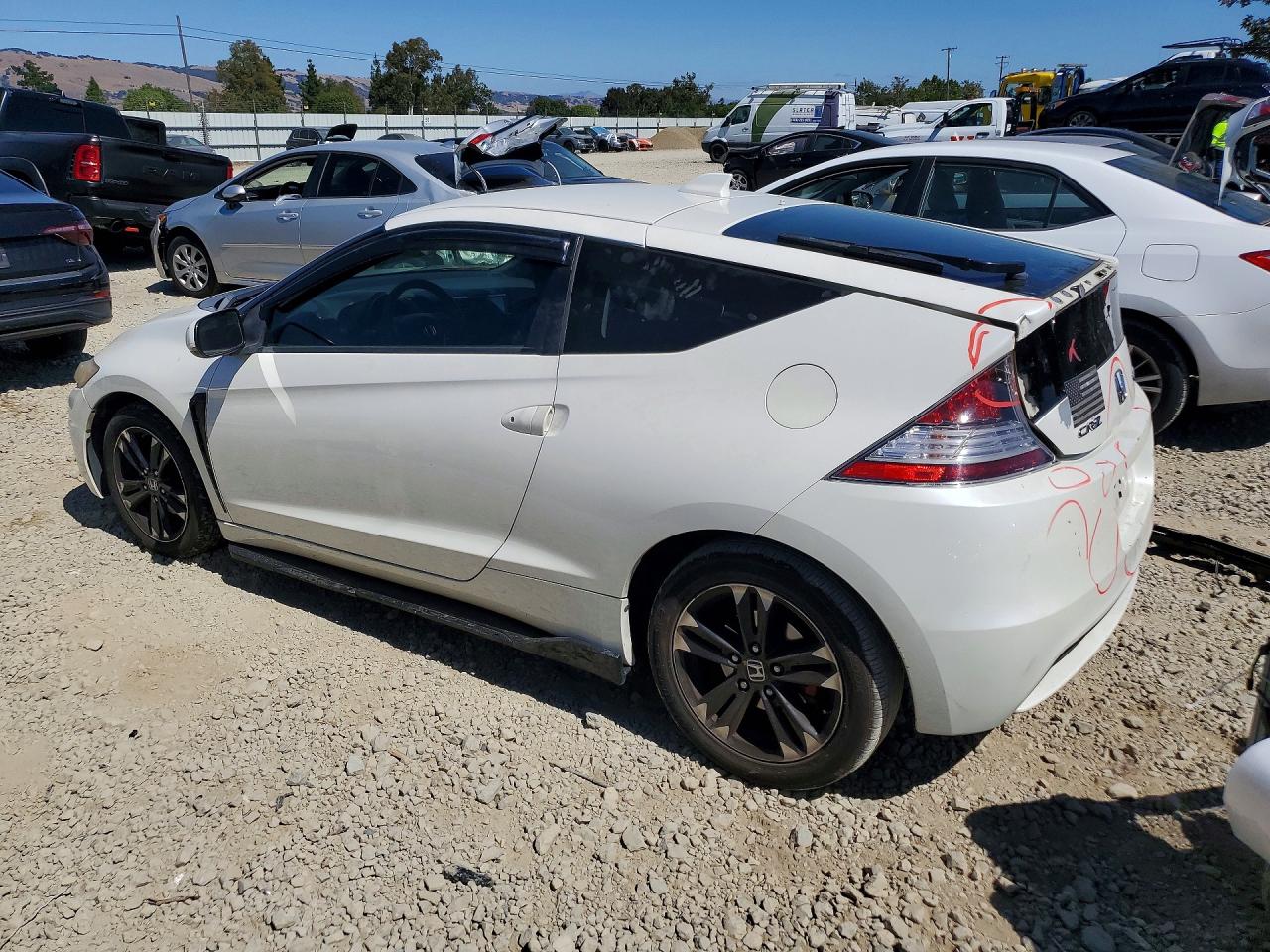 2015 Honda Cr-z White vin: JHMZF1D44FS001737