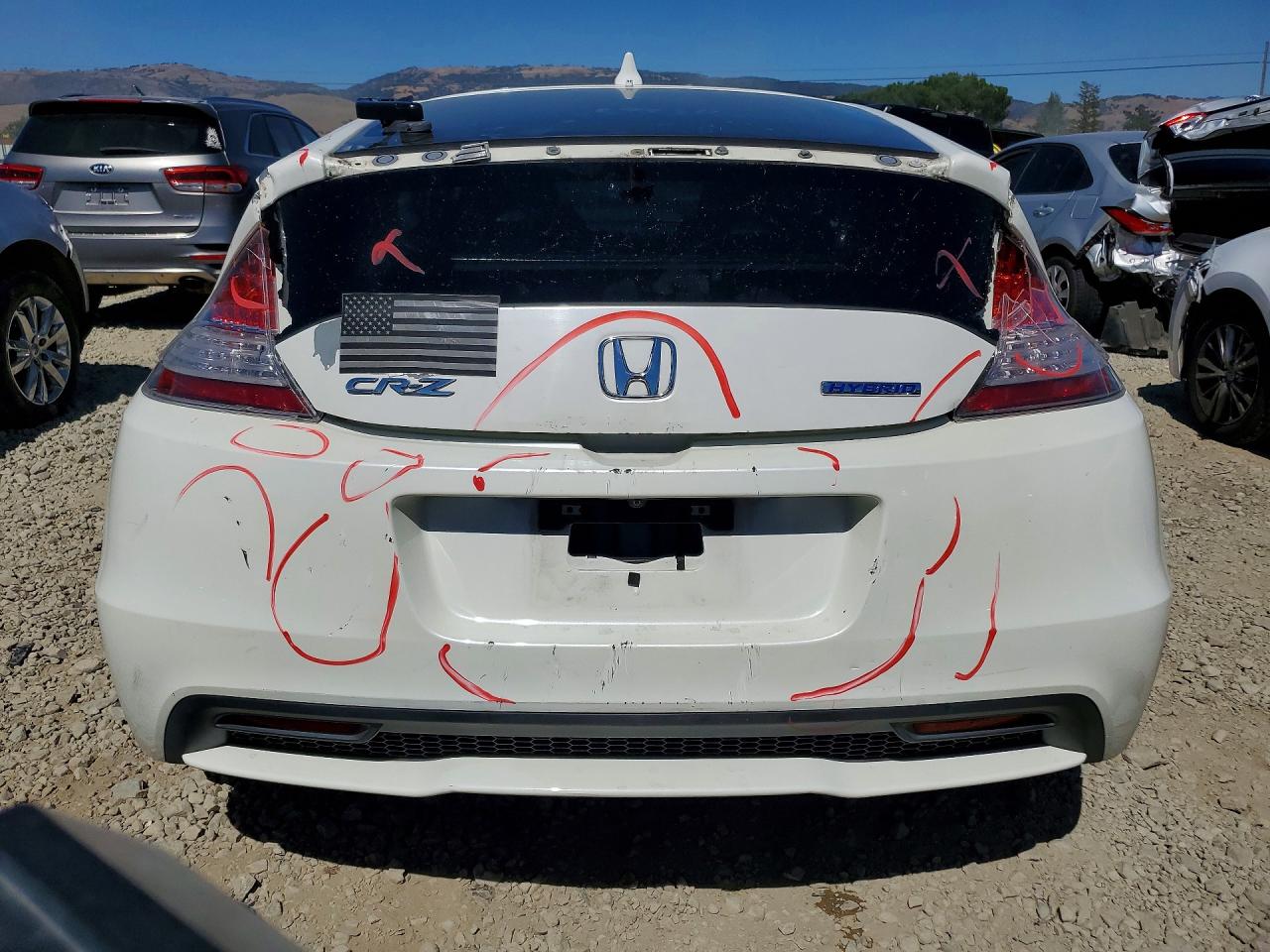 2015 Honda Cr-z White vin: JHMZF1D44FS001737