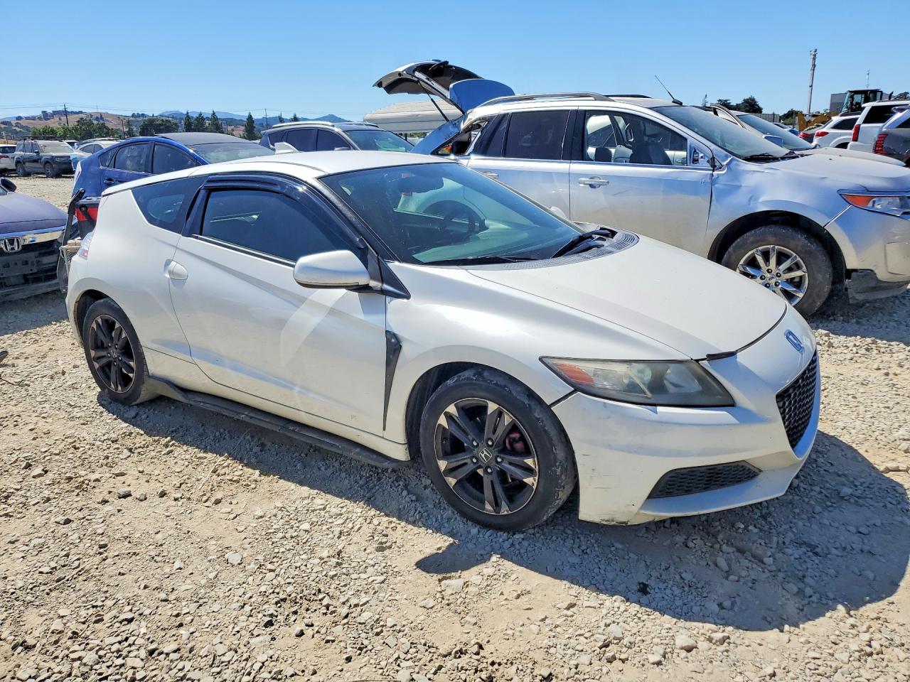 2015 Honda Cr-z White vin: JHMZF1D44FS001737