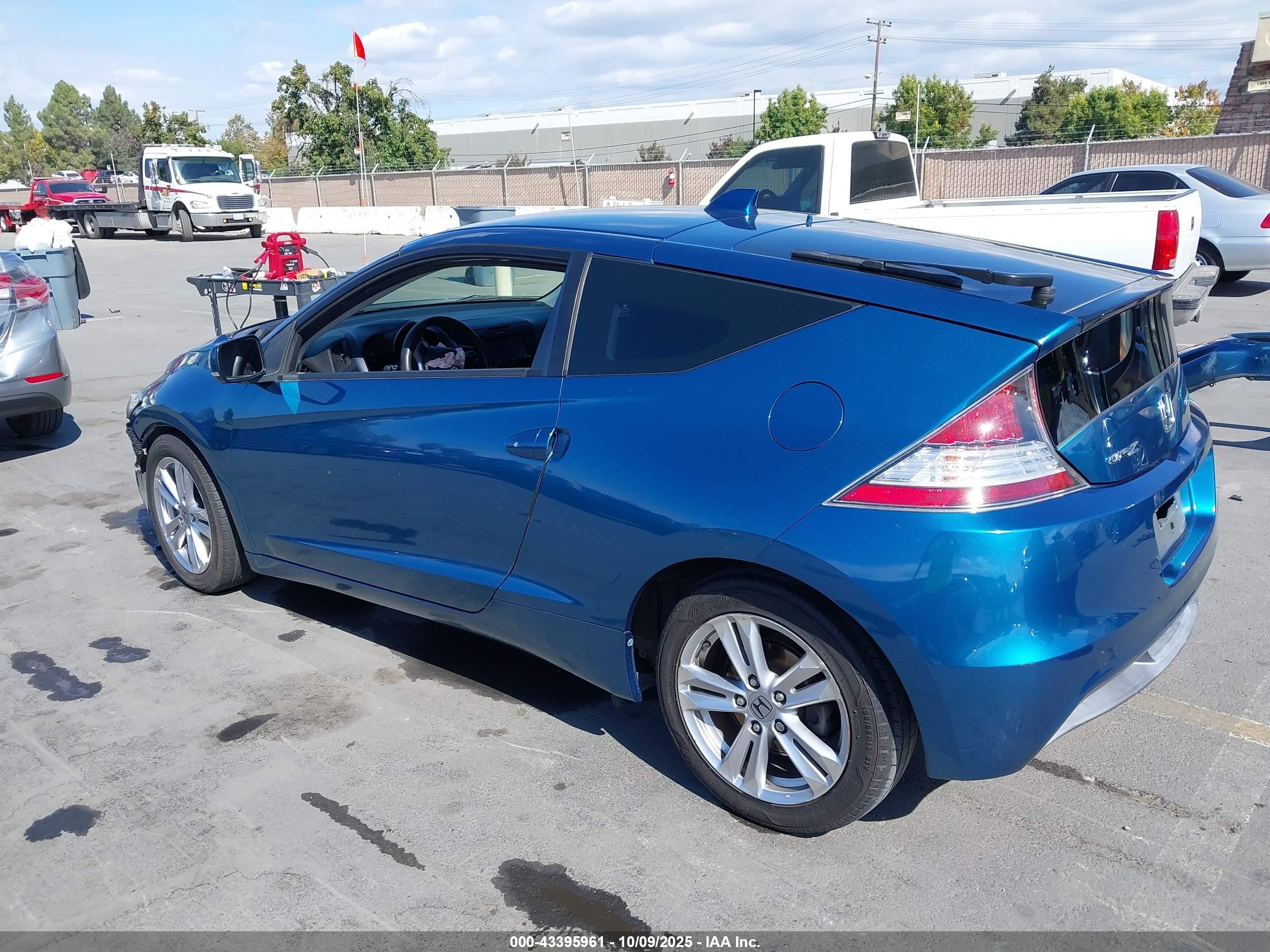 2012 Honda Cr-z   Blue vin: JHMZF1D46CS000021