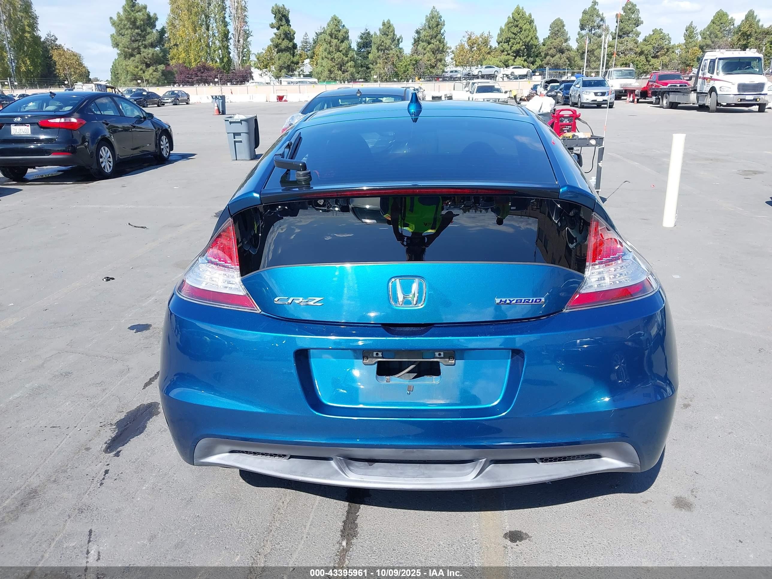 2012 Honda Cr-z   Blue vin: JHMZF1D46CS000021