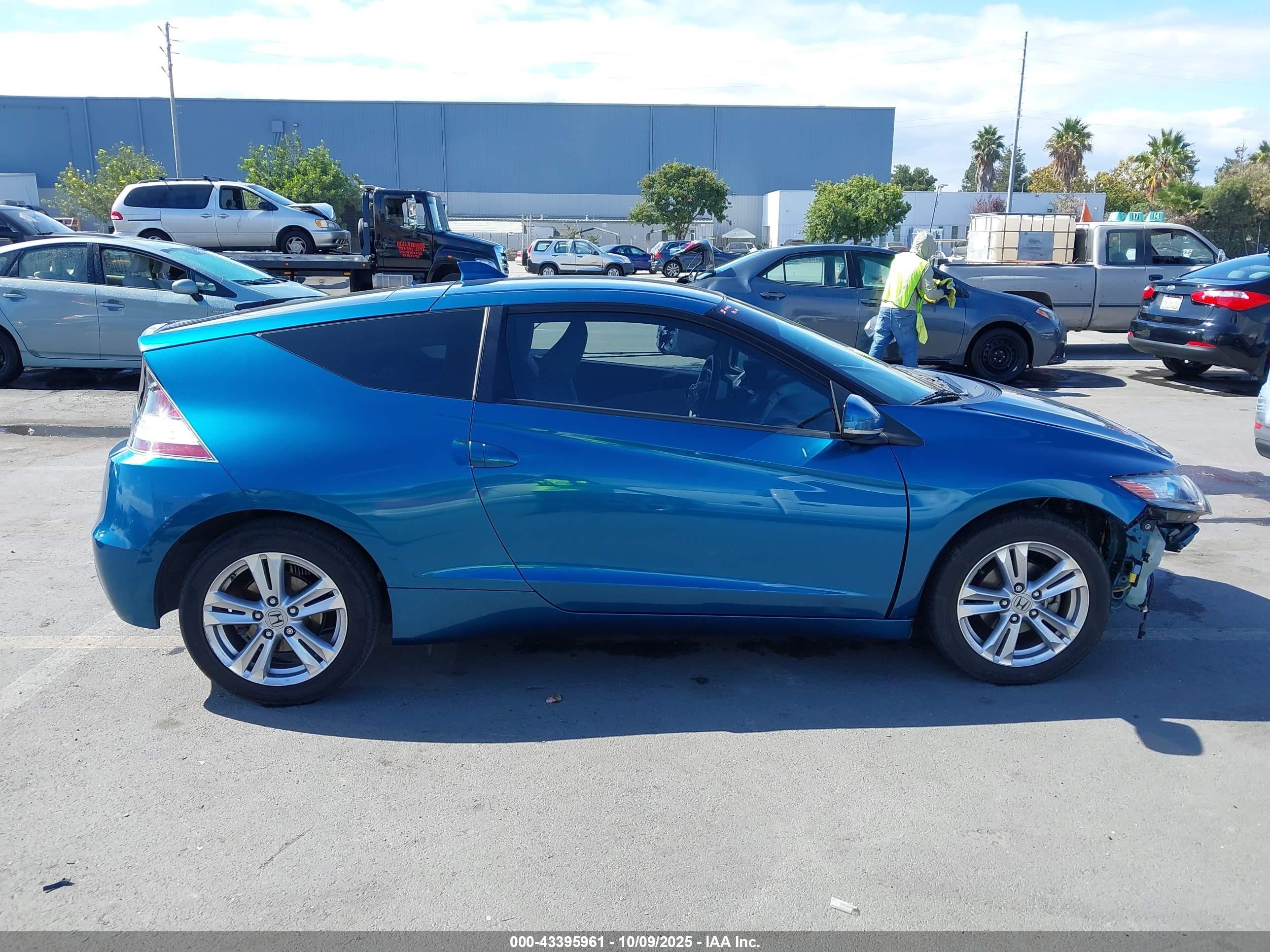 2012 Honda Cr-z   Blue vin: JHMZF1D46CS000021
