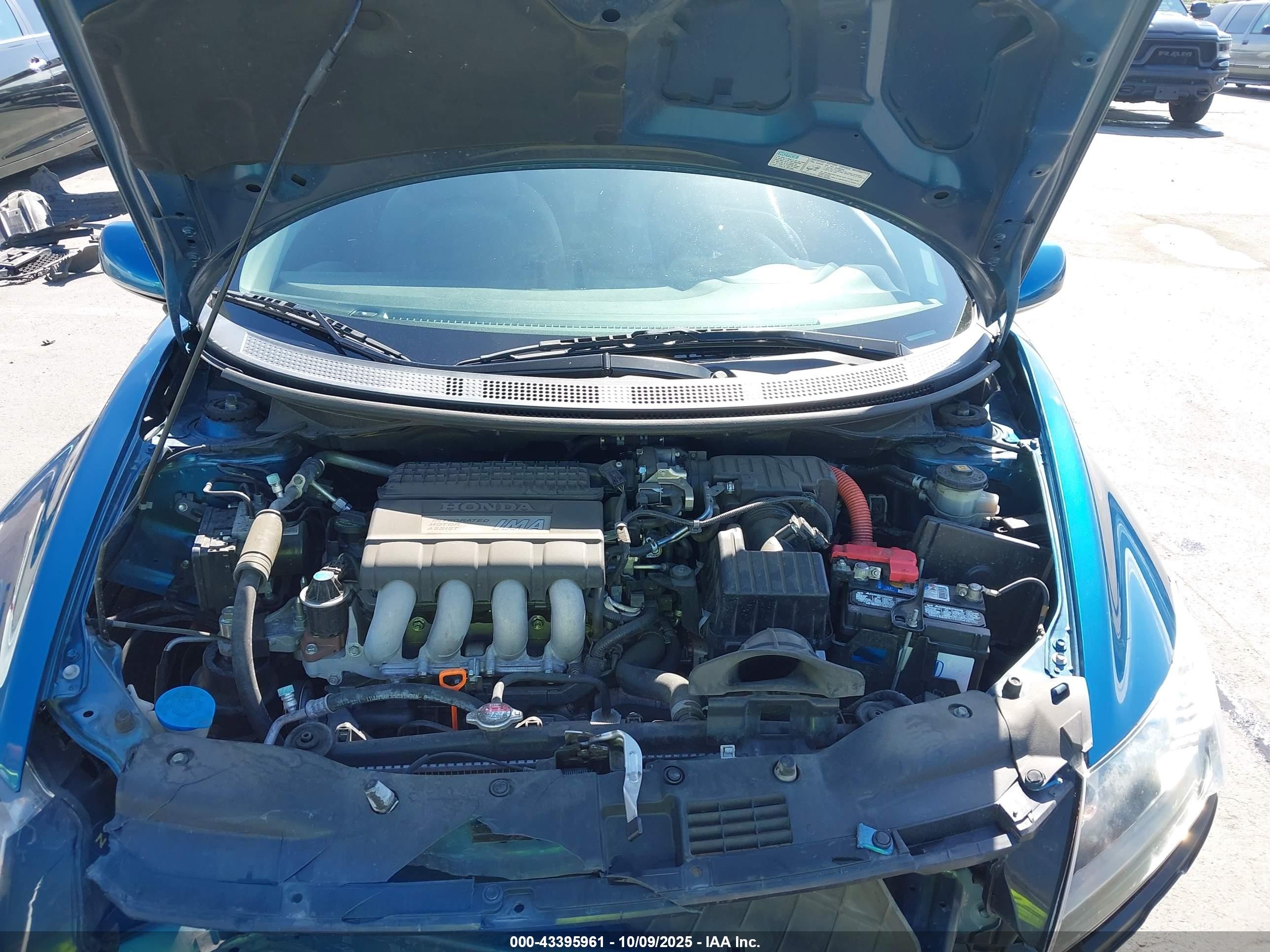2012 Honda Cr-z   Blue vin: JHMZF1D46CS000021