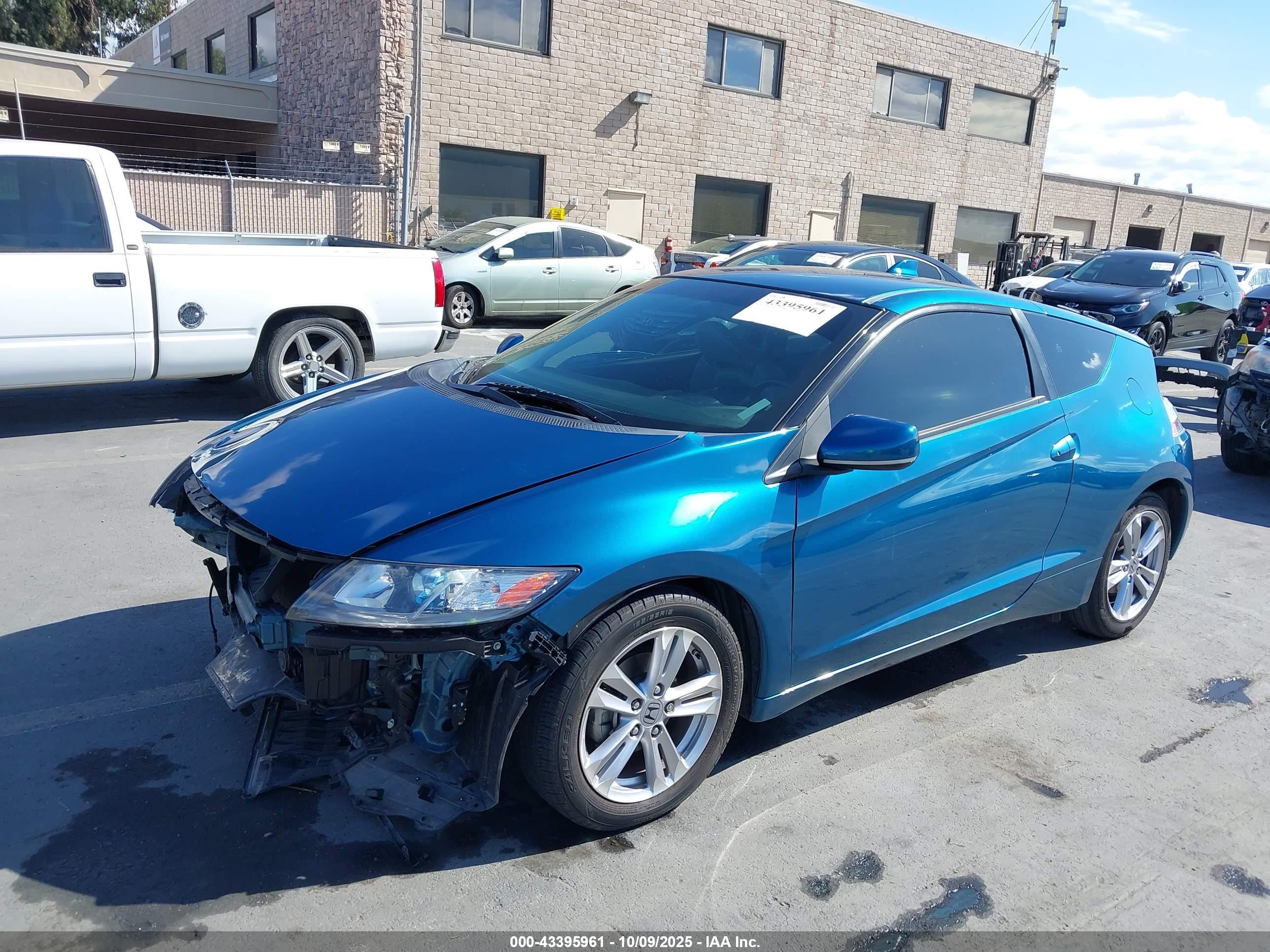 2012 Honda Cr-z   Blue vin: JHMZF1D46CS000021