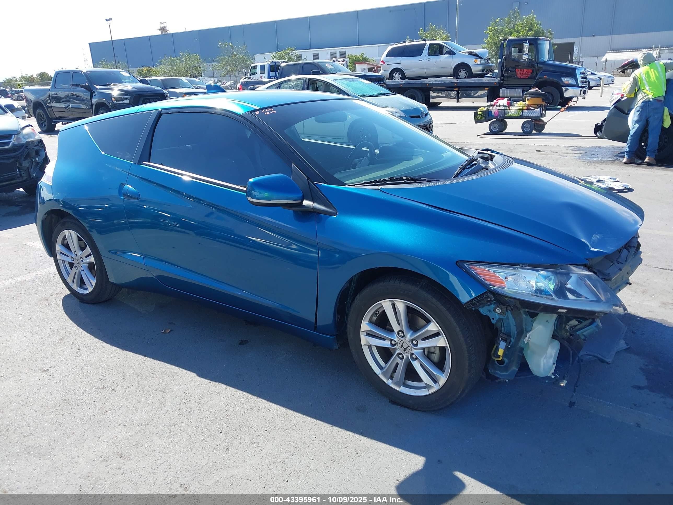 2012 Honda Cr-z   Blue vin: JHMZF1D46CS000021