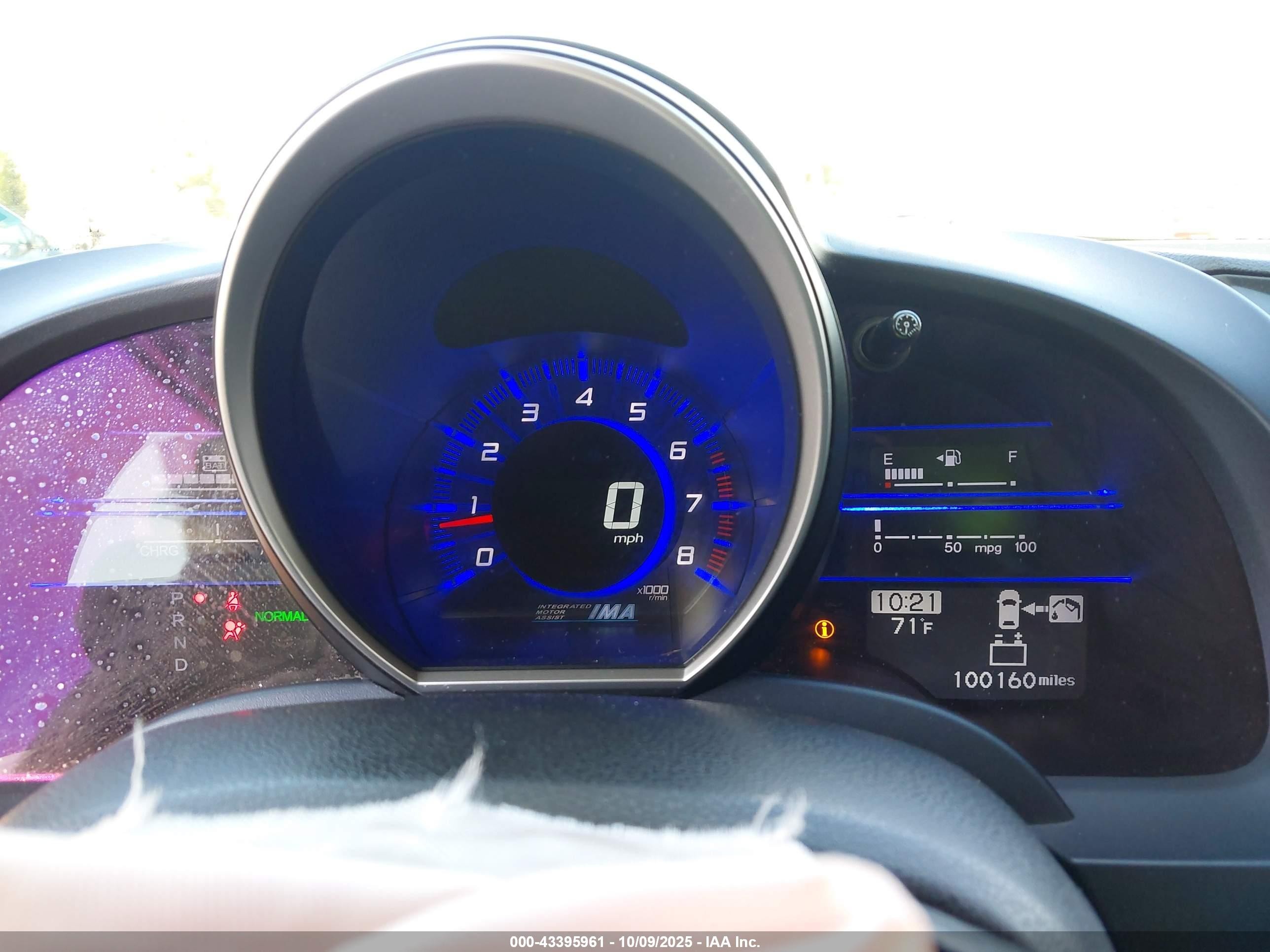 2012 Honda Cr-z   Blue vin: JHMZF1D46CS000021