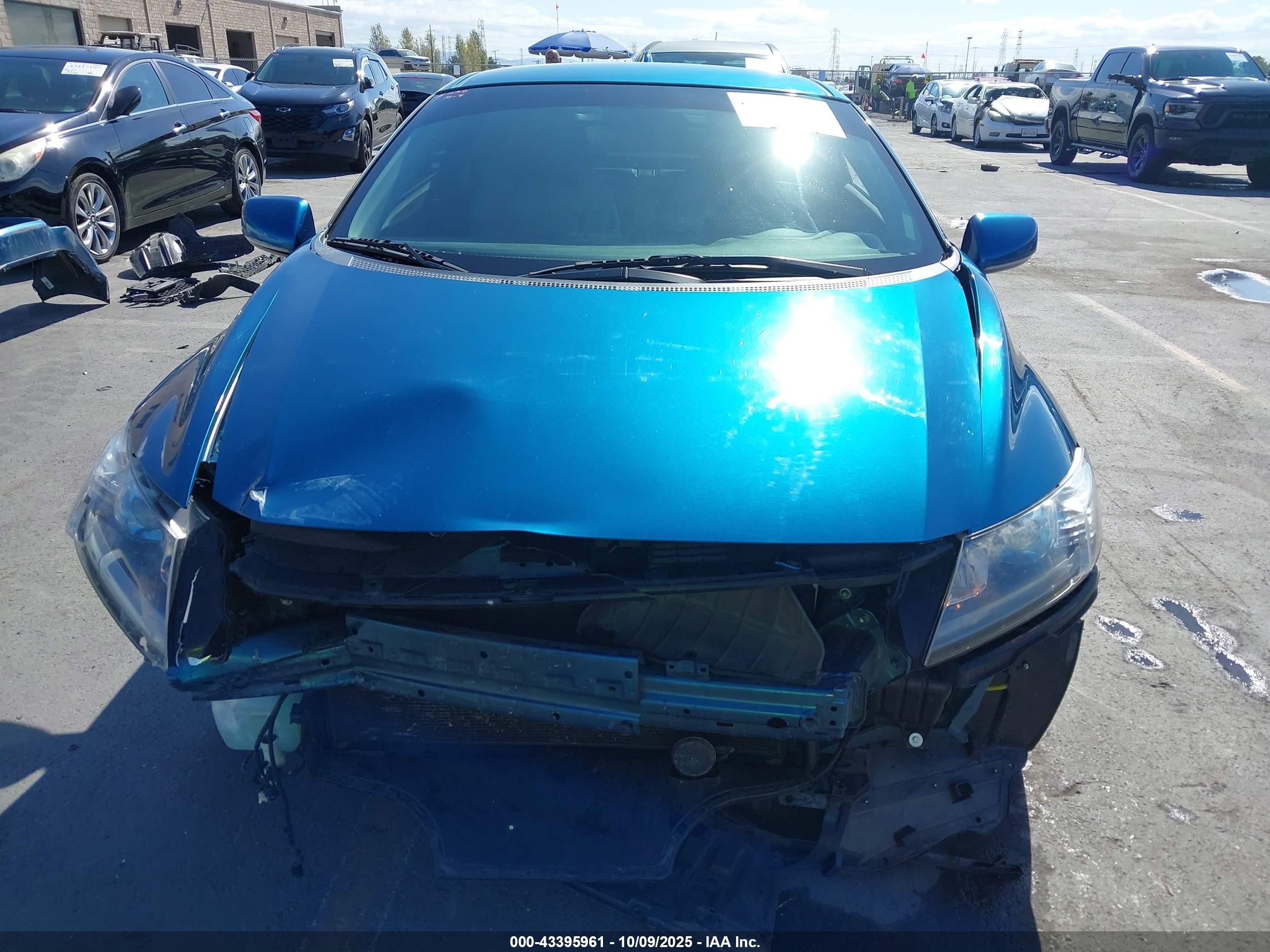 2012 Honda Cr-z   Blue vin: JHMZF1D46CS000021