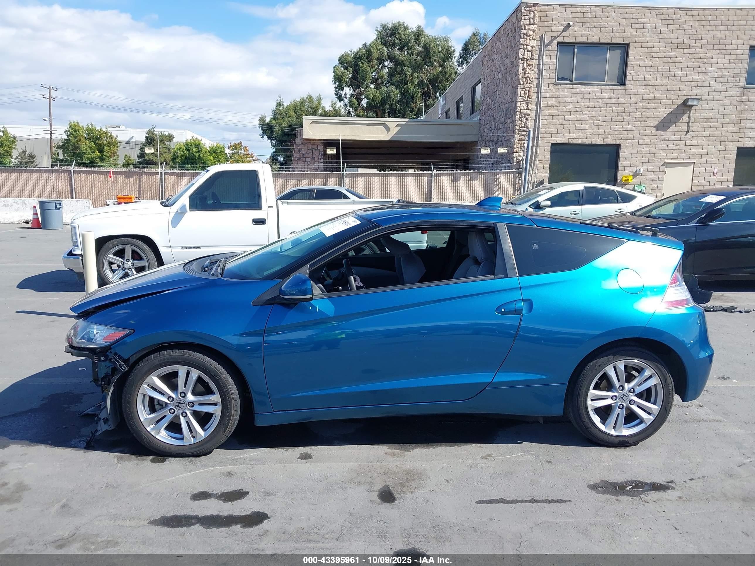 2012 Honda Cr-z   Blue vin: JHMZF1D46CS000021