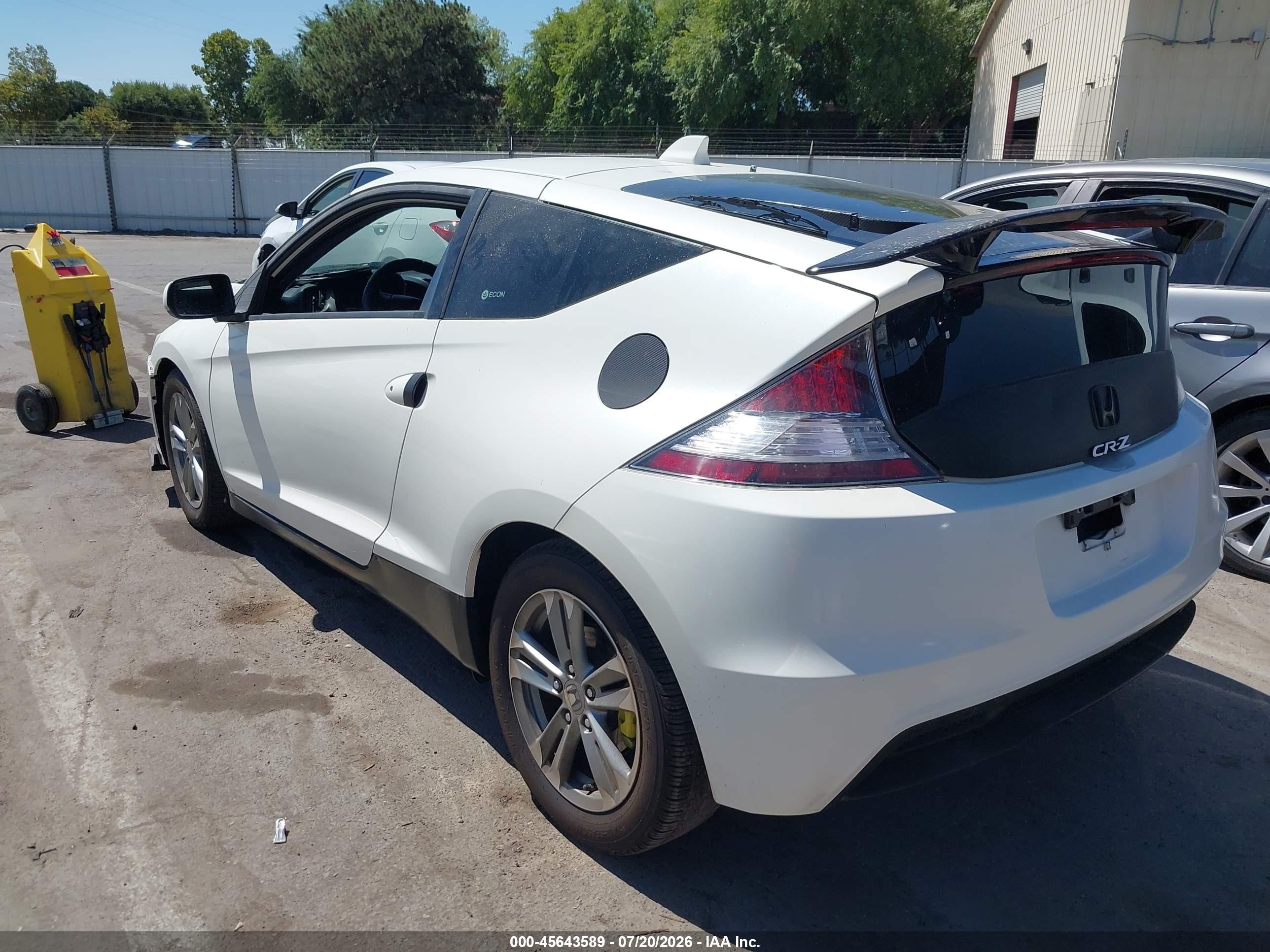 2013 Honda Cr-z   Белый vin: JHMZF1D47DS003169