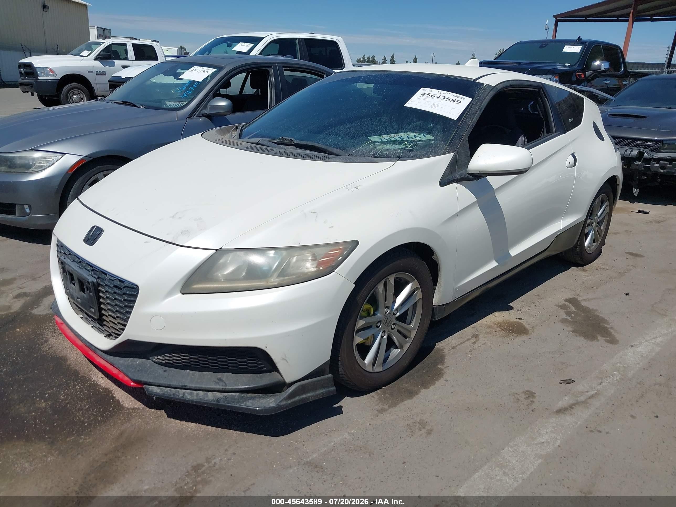 2013 Honda Cr-z   Белый vin: JHMZF1D47DS003169