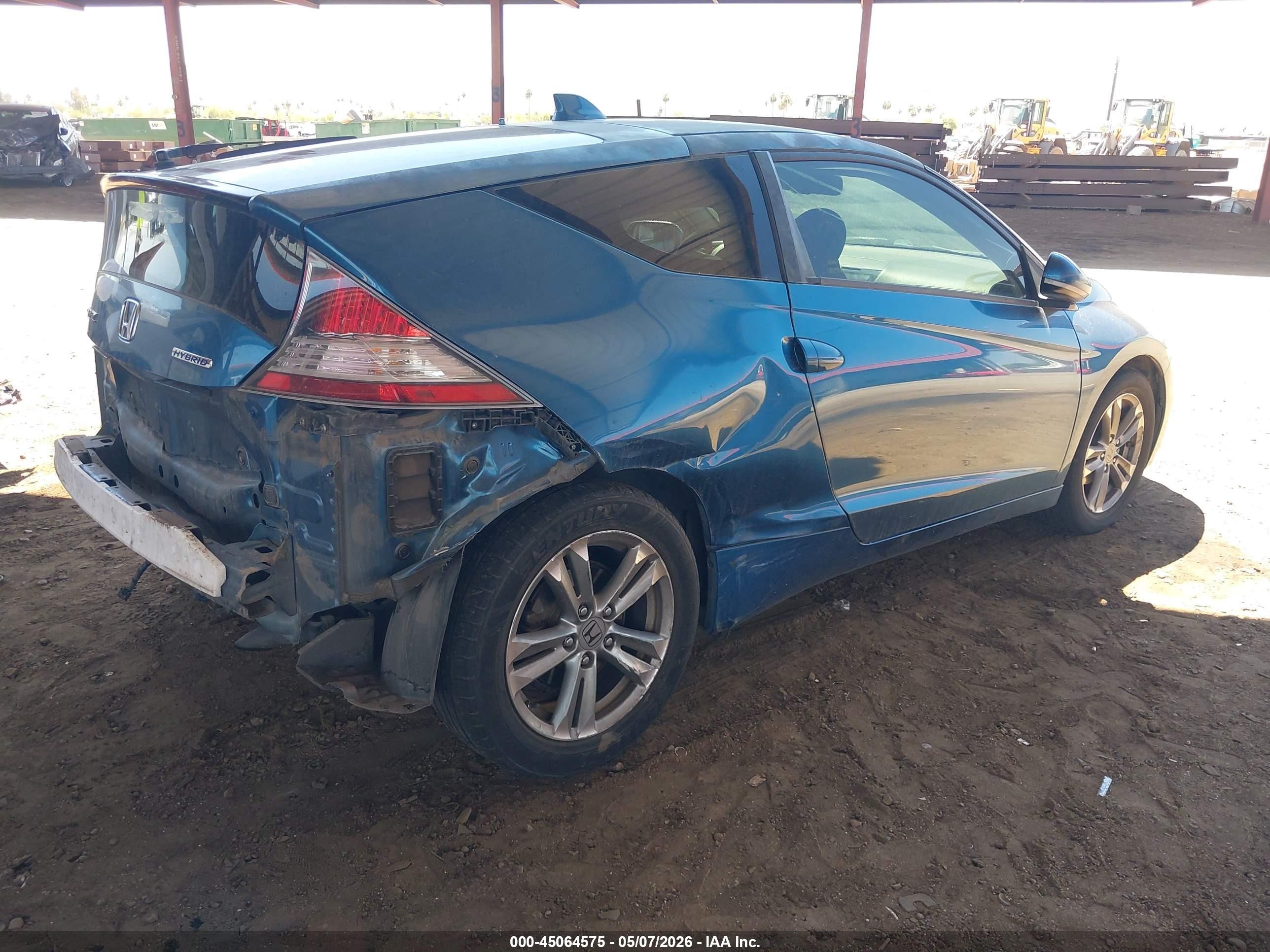 2013 Honda Cr-z   Синий vin: JHMZF1D48DS000362